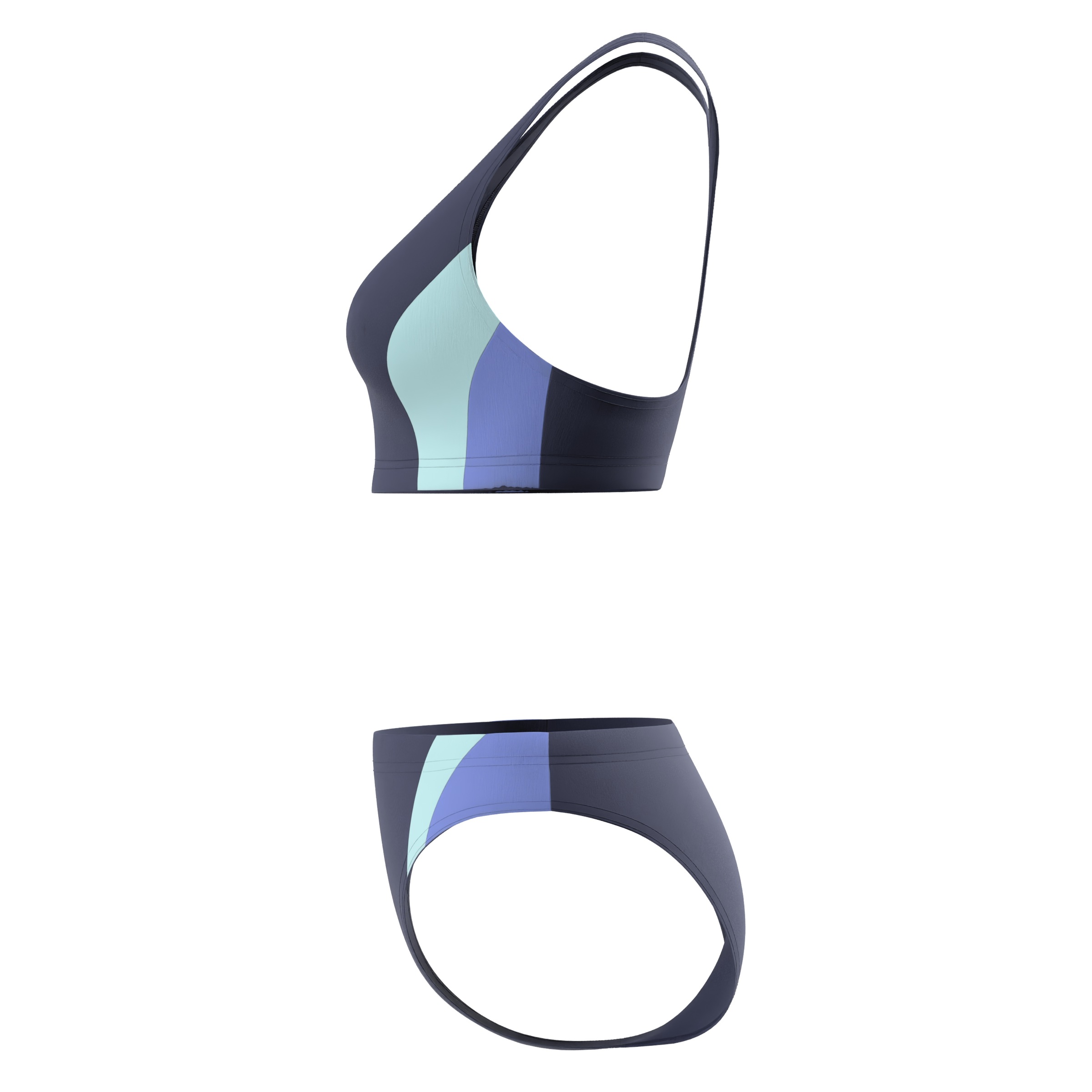 Speedo Bustier-Bikini »CLRBLCK SPLCE 2.0 2PC BLU/LTBLU« Set, 2 Stk. schnell trocknend