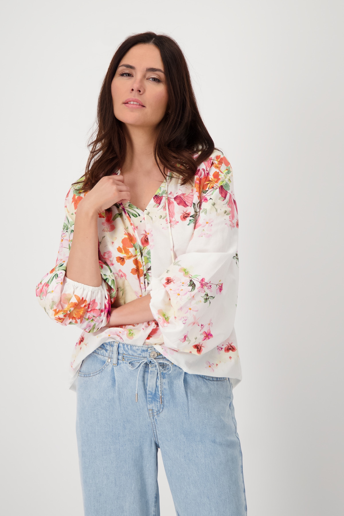 Monari Schlupfbluse, mit allover Blumenprint