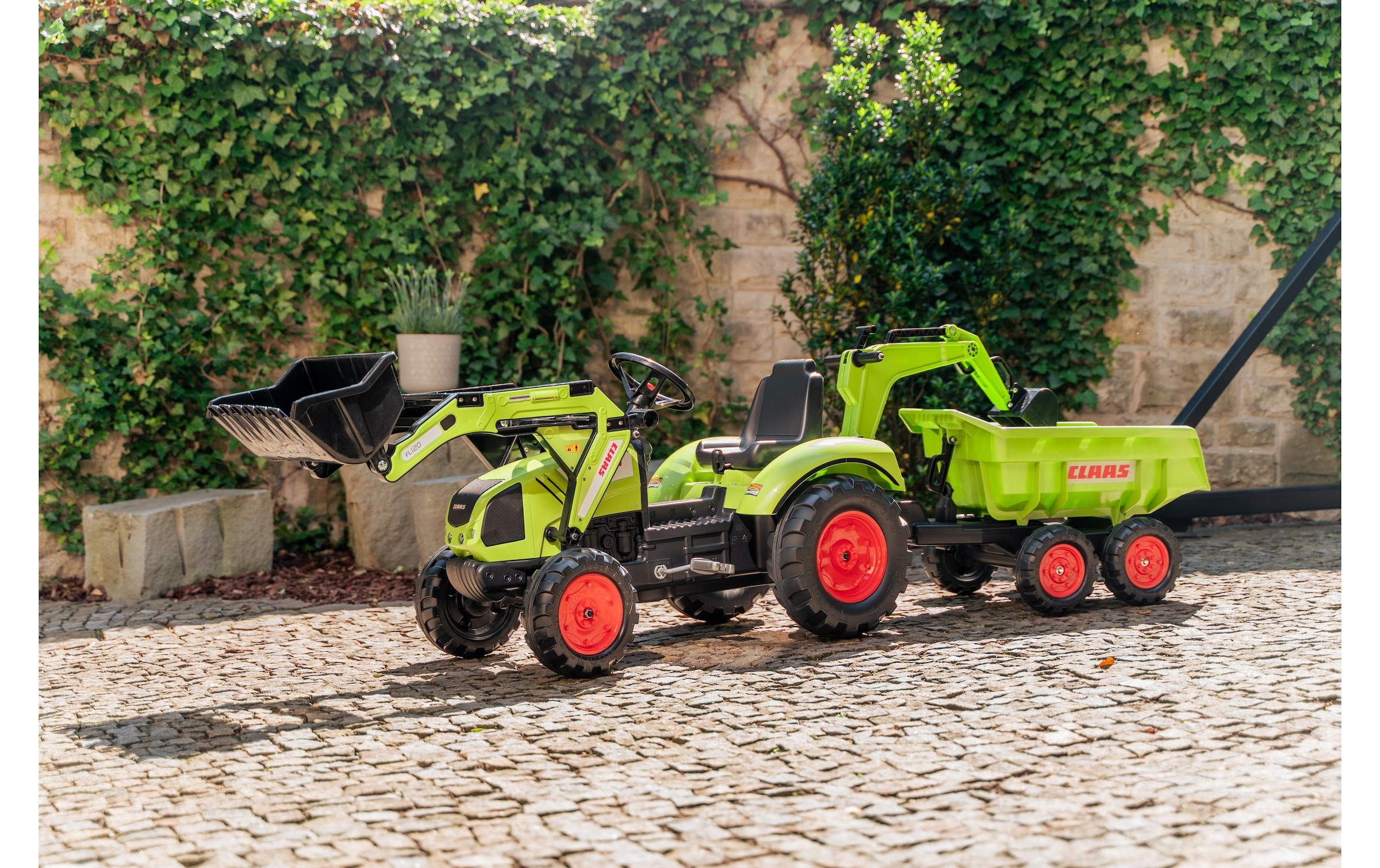 Falk Rutscherauto »Claas Traktor + Anh. XXL«