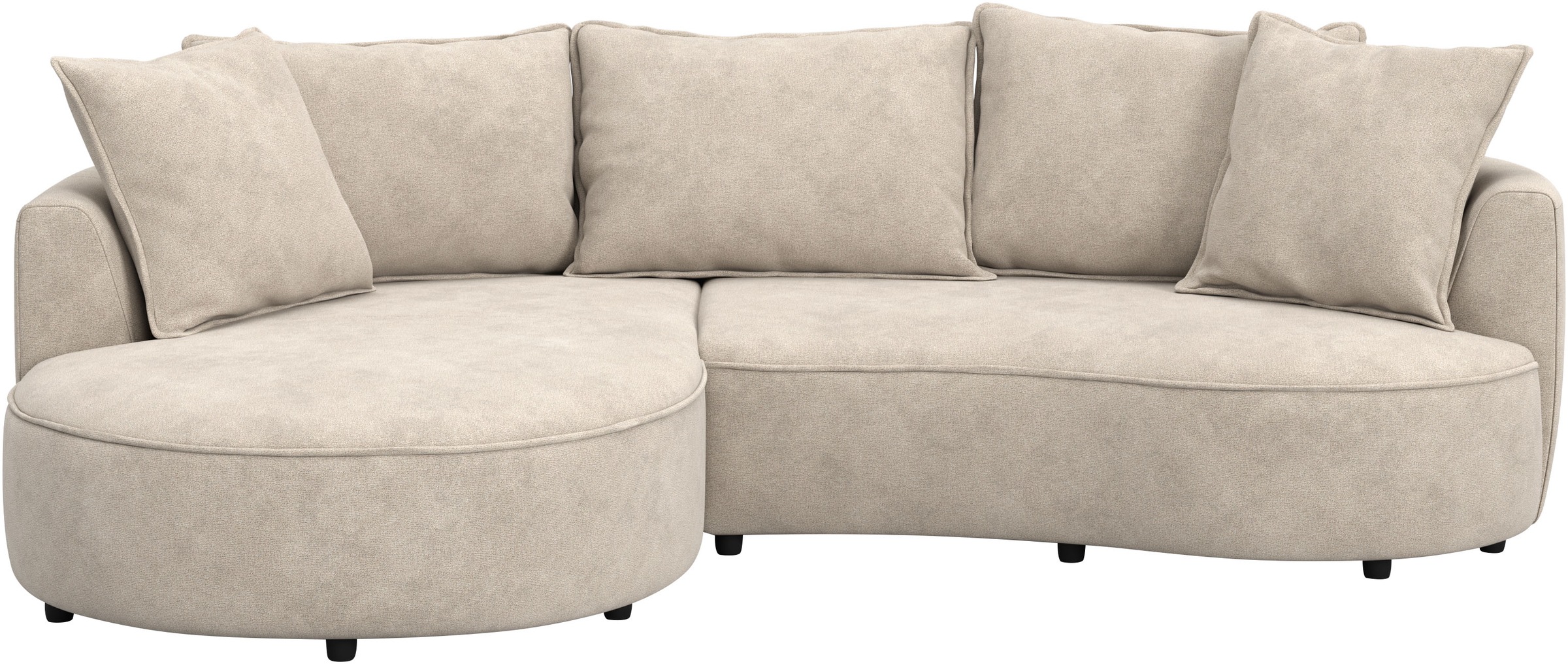 OTTO home Ecksofa "Sana L-Form, B: 260 cm, organische Form, Otto.Verlässliche Qualität" Loungesofa mit Wellenunterfederung