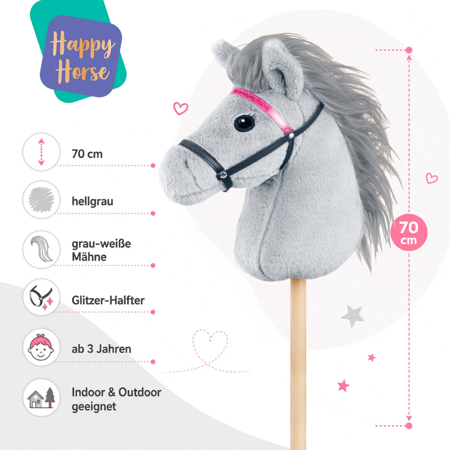 Lena® Cheval de bois »Steckenpferd Hobby Horsing, 70cm«