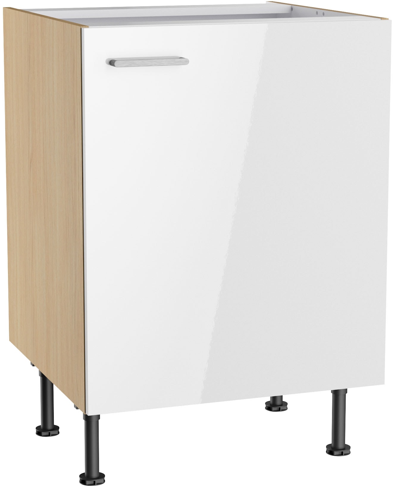 Image of KOCHSTATION Unterschrank "KS-Lucy" Breite 60 cm, mit 1 Tür, 1 Einlegeboden, Soft-Close, verstellbare Füsse