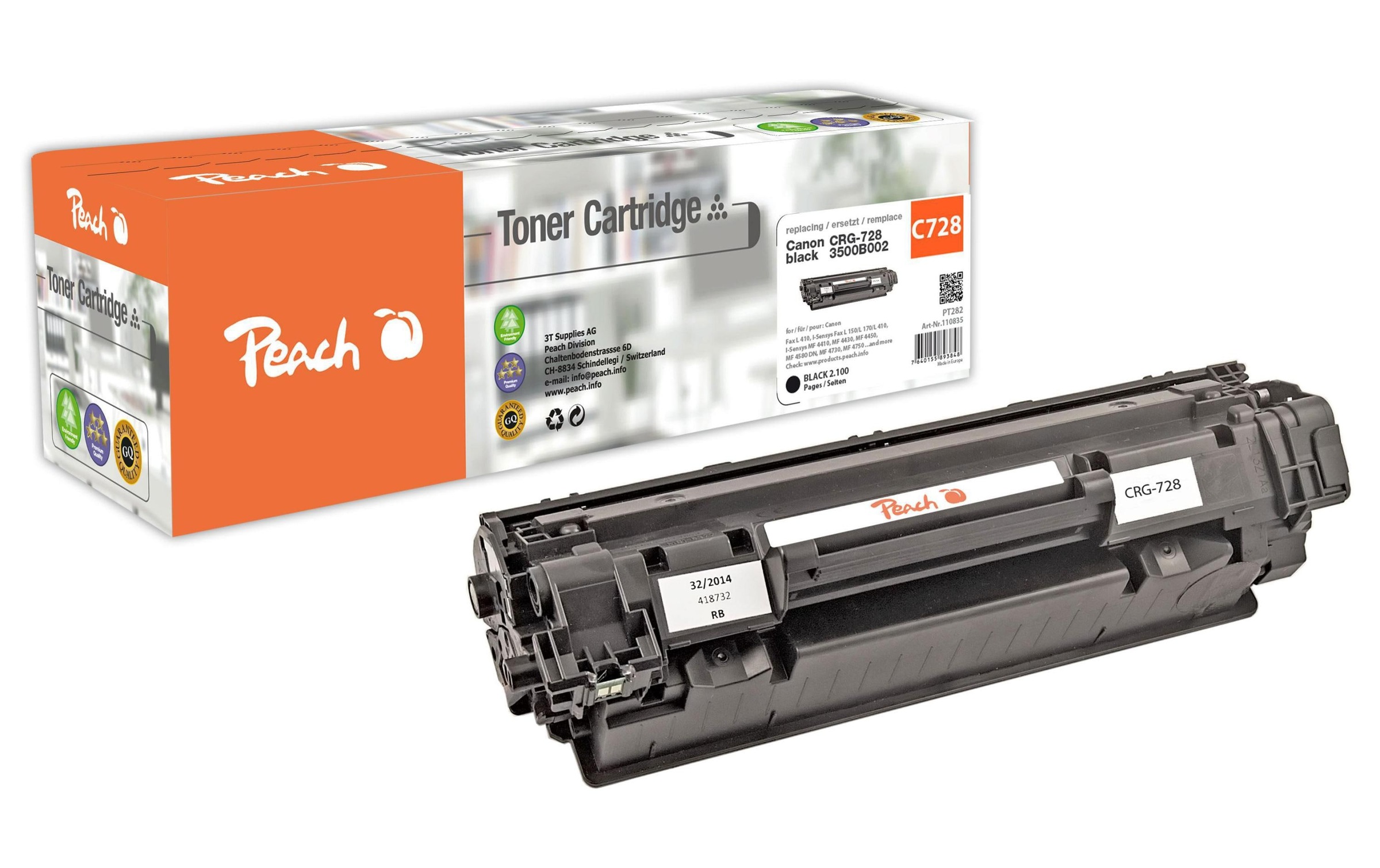 Image of Peach Tonerpatrone "Canon CRG-728 Black"