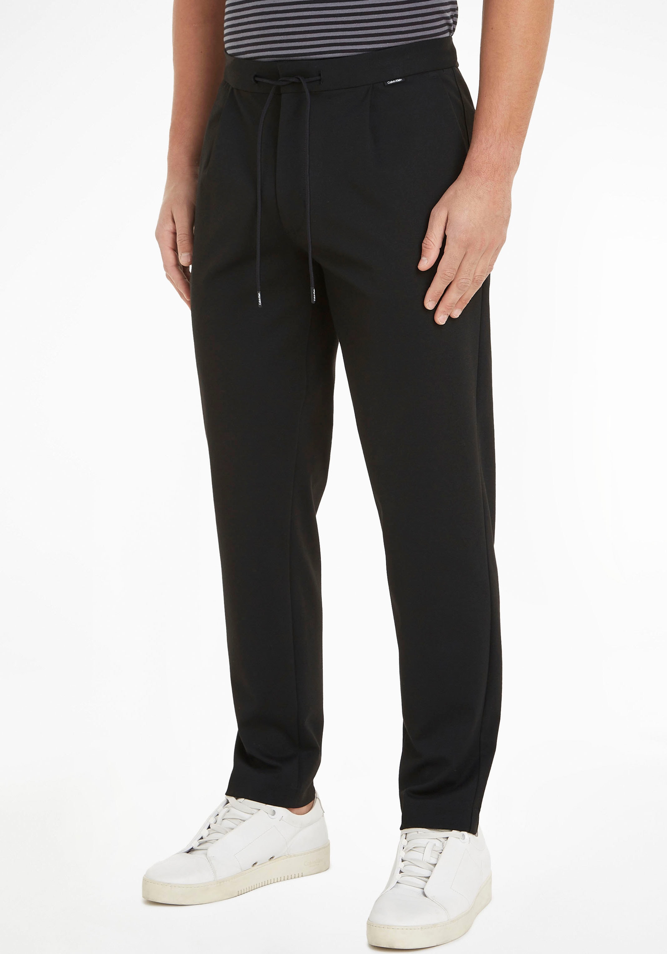 Calvin Klein Chinohose »COMFORT KNIT TAPERED PLEAT«