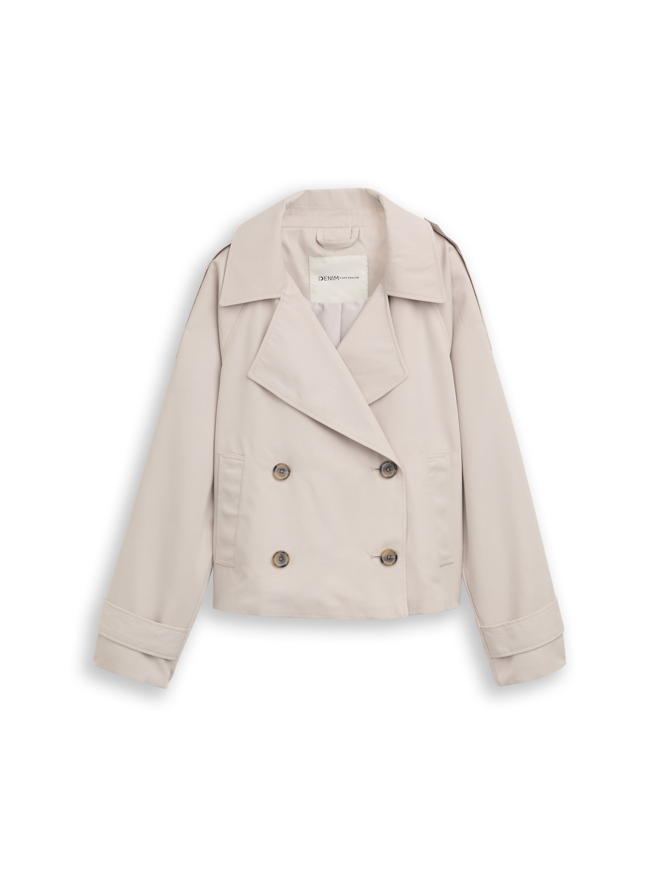 TOM TAILOR Denim Cabanjacke ohne Kapuze mit Reverskragen