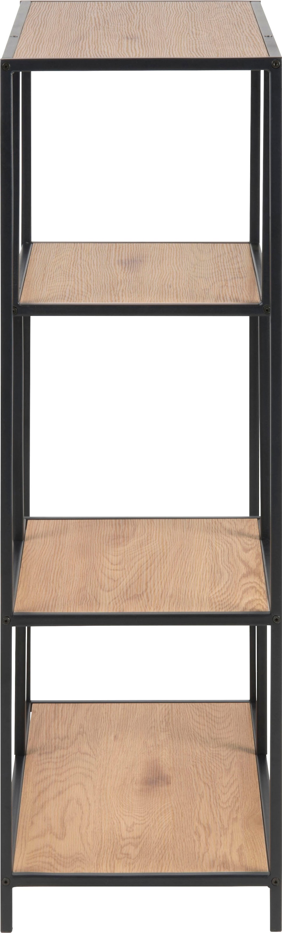 ACTONA GROUP Bücherregal Metallgestell, 3 Einlegeböden und asymmetrischen Details, Höhe 114 cm