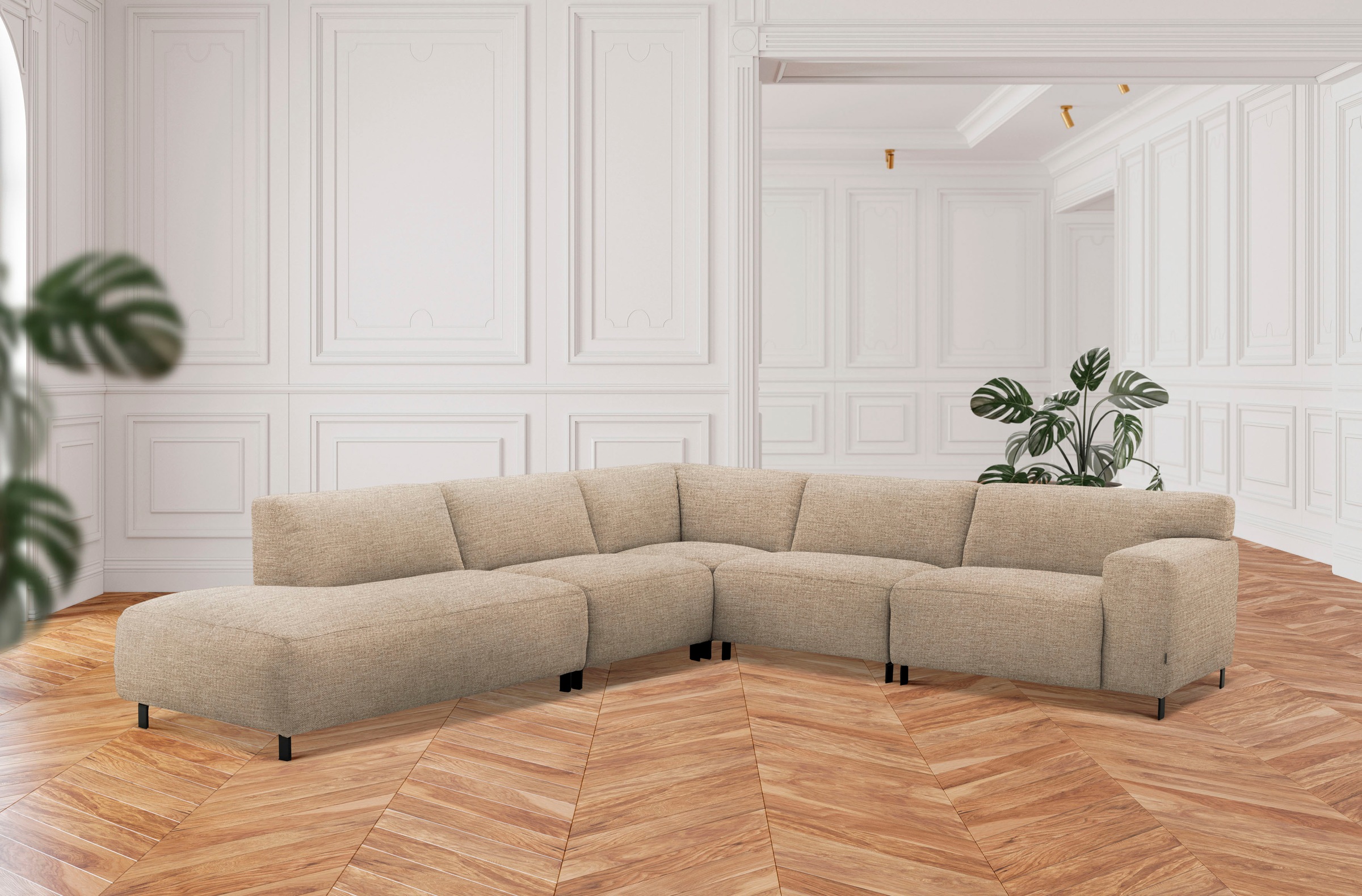 Image of furninova Ecksofa »Zeus«, besonders gemütlich durch Federfüllung in Sitz und Rücken, im skandinavischen Design bei Ackermann Versand Schweiz