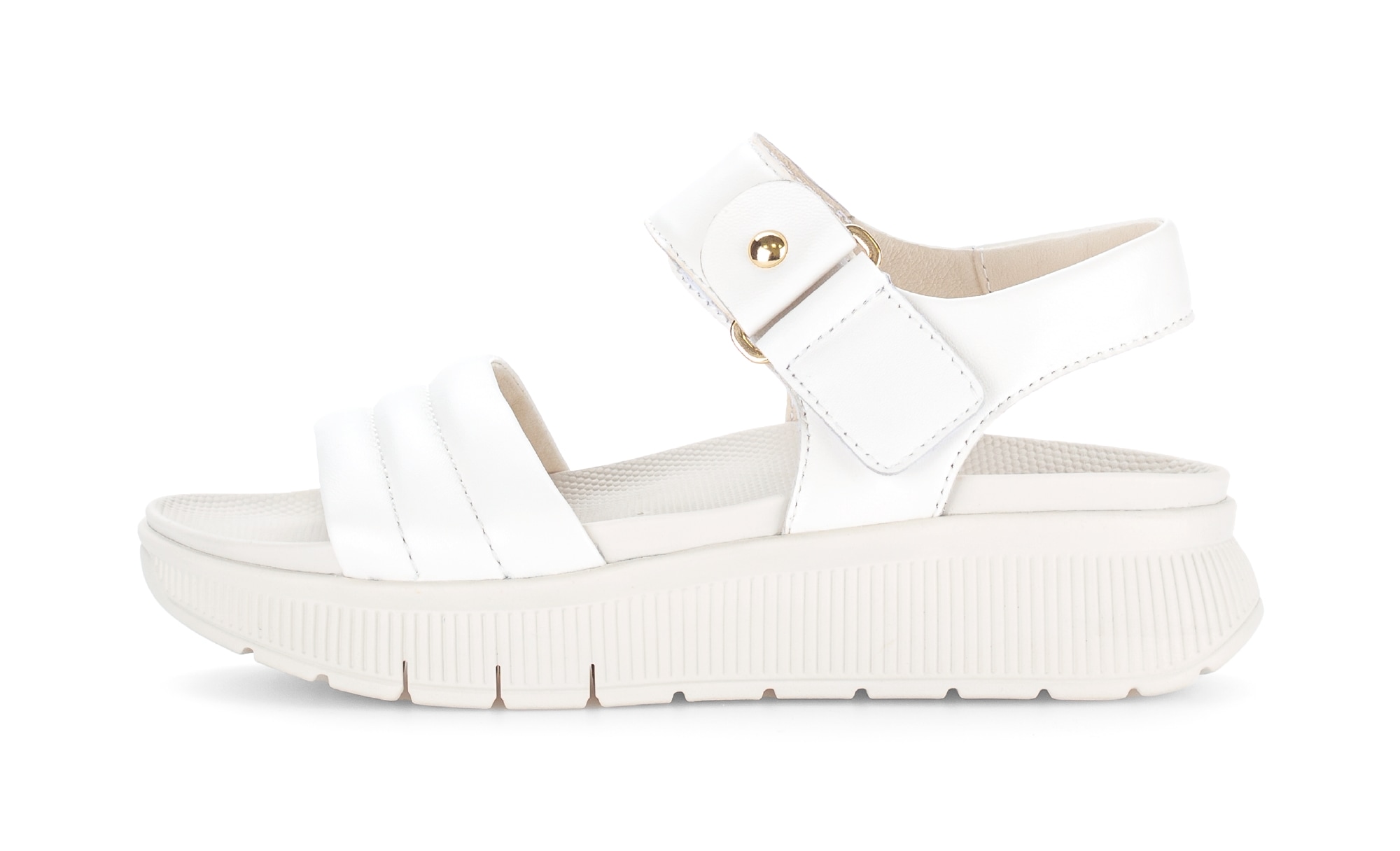 Gabor Sandale à lanières  plateforme, sandalette avec surpiqûres décoratives et rivet