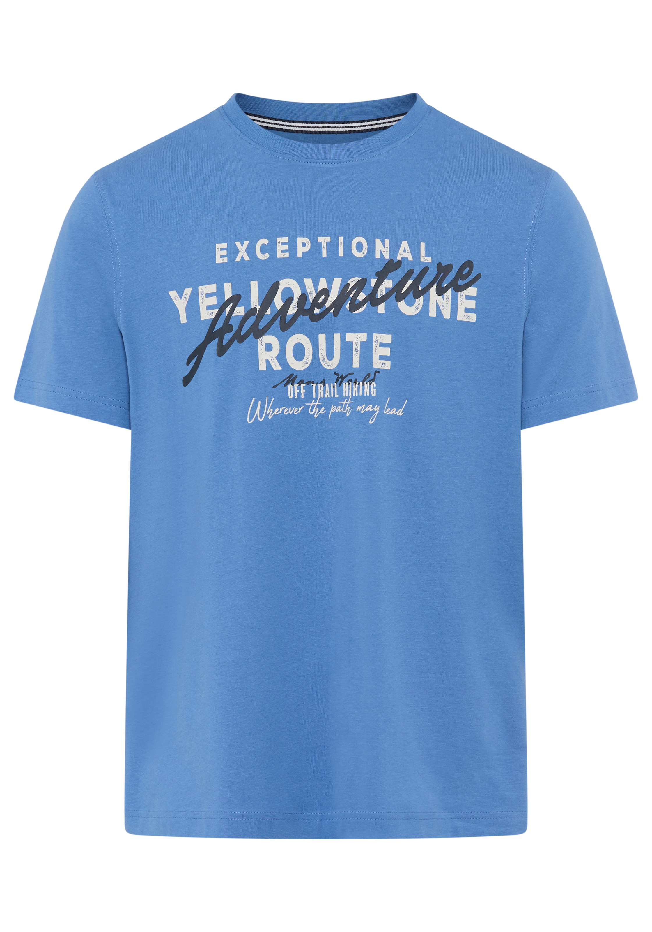 Man's World Rundhalsshirt »Neue Kollektion!« normale Passform, Kurzarm, mit Print-Applikation