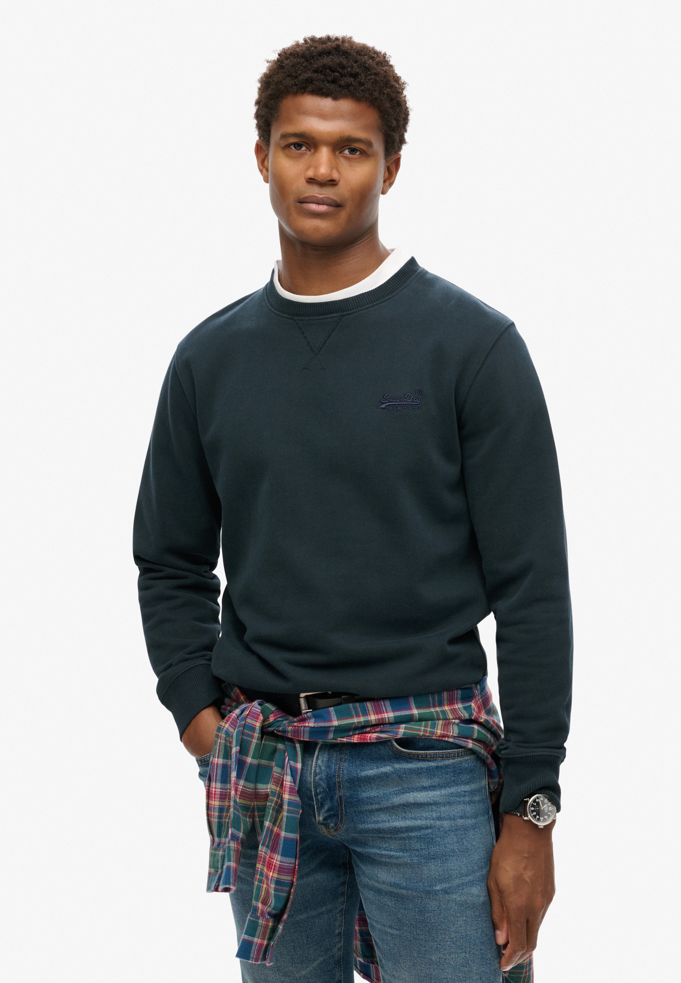 Image of Superdry Sweatshirt "ESSENTIAL LOGO CREW SWEATSHIRT", Baumwollmischung, loose fit