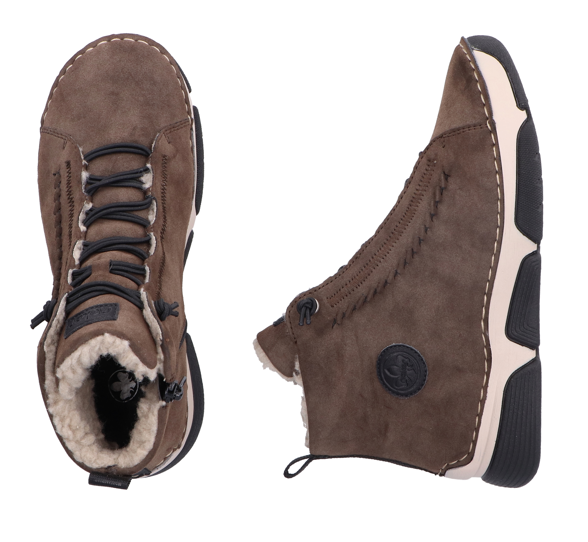Rieker Bottes d'hiver  bottine d’hiver, bottes outdoor, doublure chaude, fermeture éclair intérieure