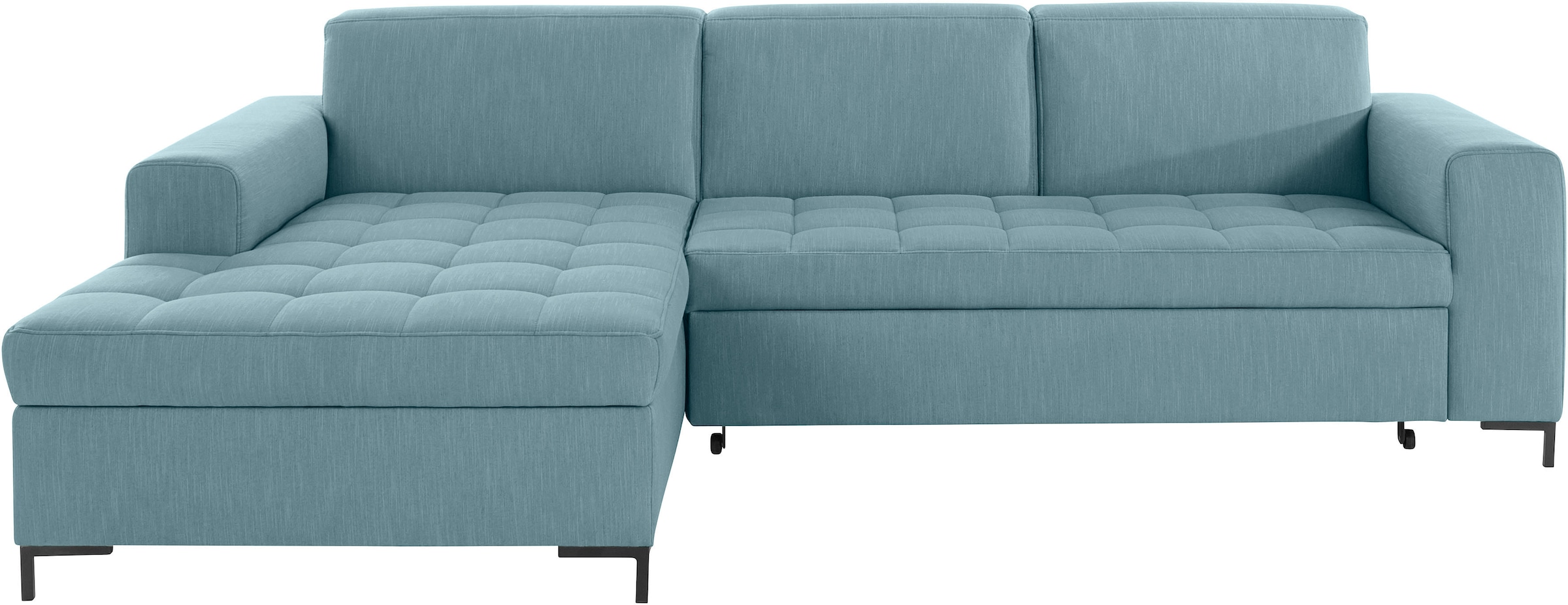 GOODproduct Ecksofa »Grazzo L-Form«, hochwertige Stoffe aus recyceltem Material, Steppung im Sitzbereich