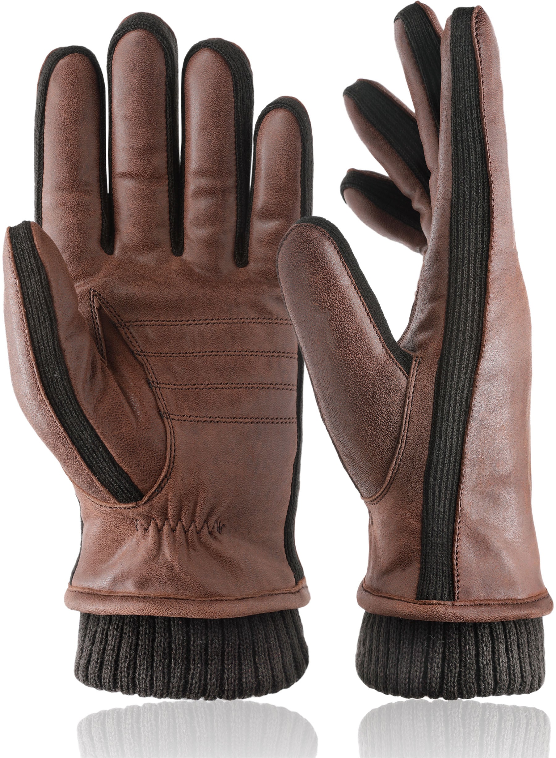 PEARLWOOD Gants en cuir mit wärmendem Futter