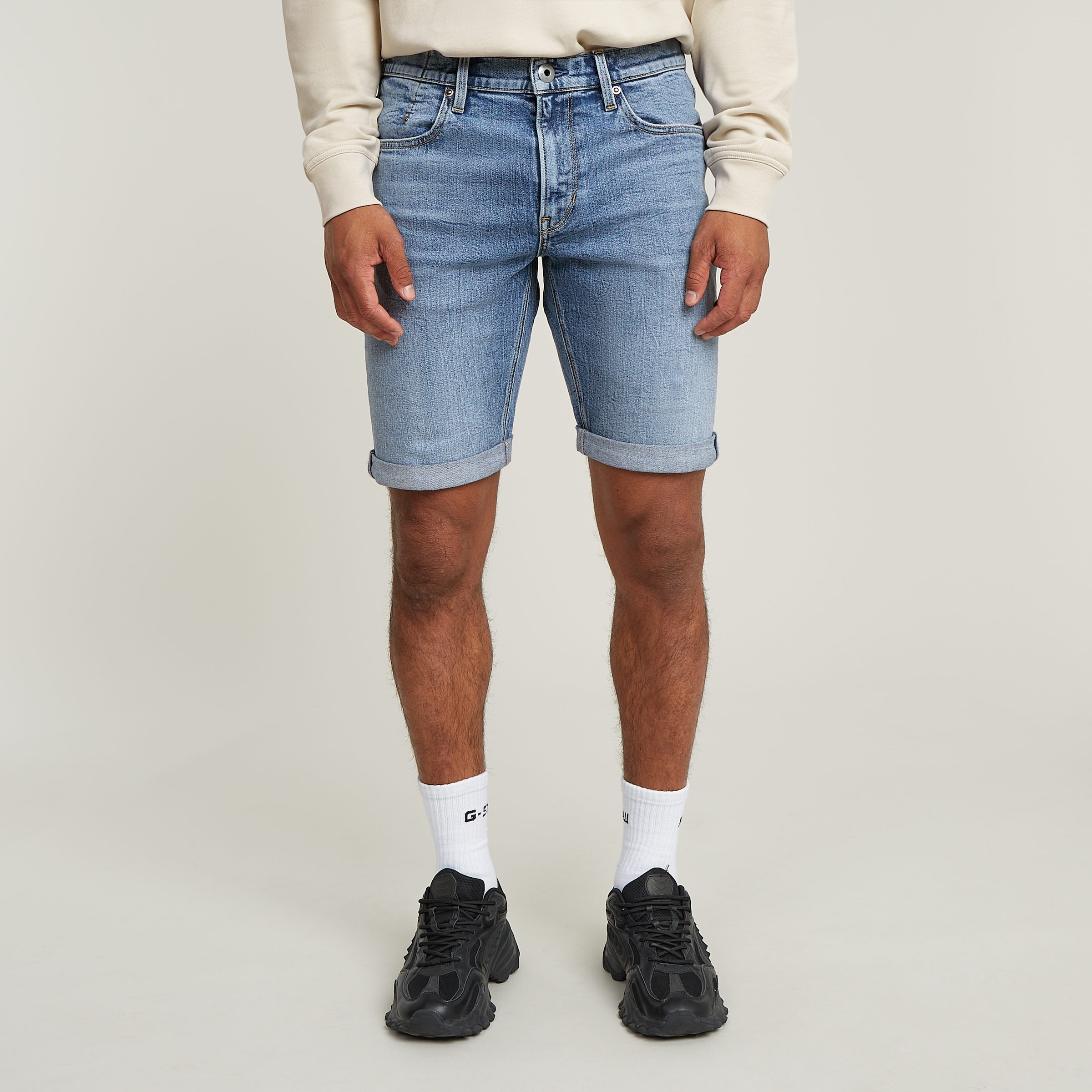 G-STAR Short en jean »Mosa« mit Umschlagsaum