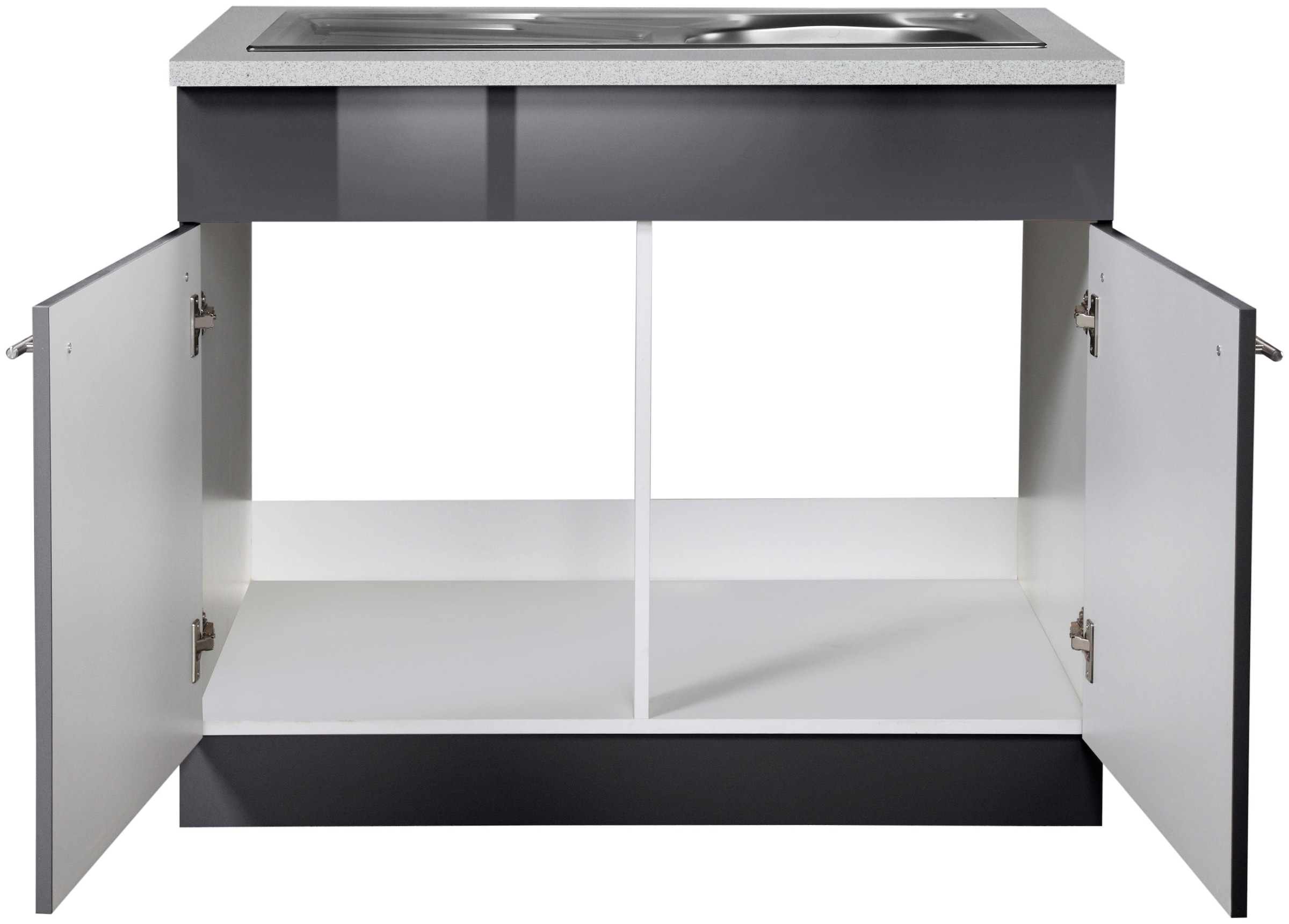 wiho Küchen Spülenschrank »Chicago« 100 cm breit, inkl. Einbauspüle aus Edelstahl