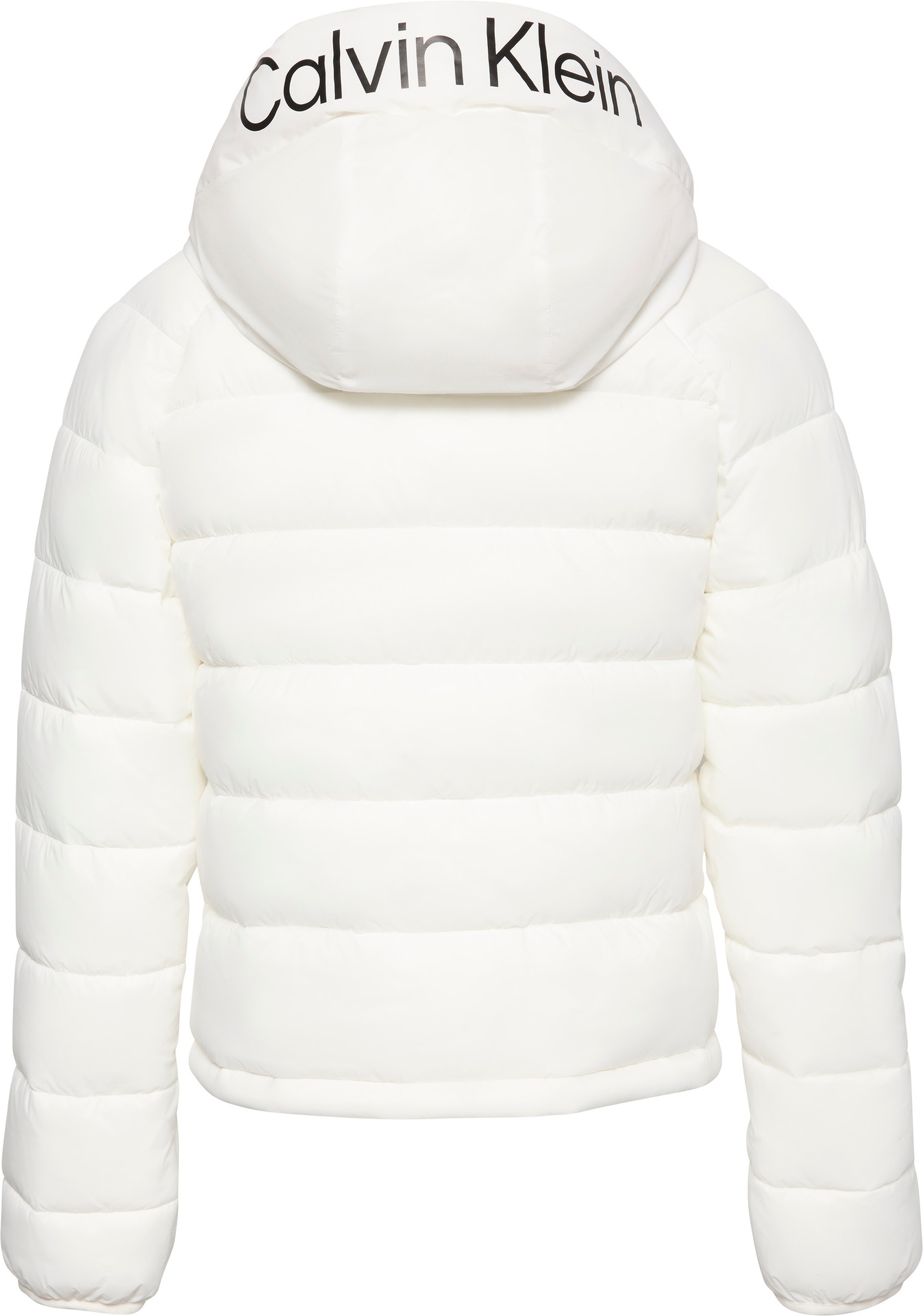 Calvin Klein Jeans Steppjacke »LIGHTWEIGHT LOGO PUFFER«, mit Kapuze, Mit Rundhalsausschnitt