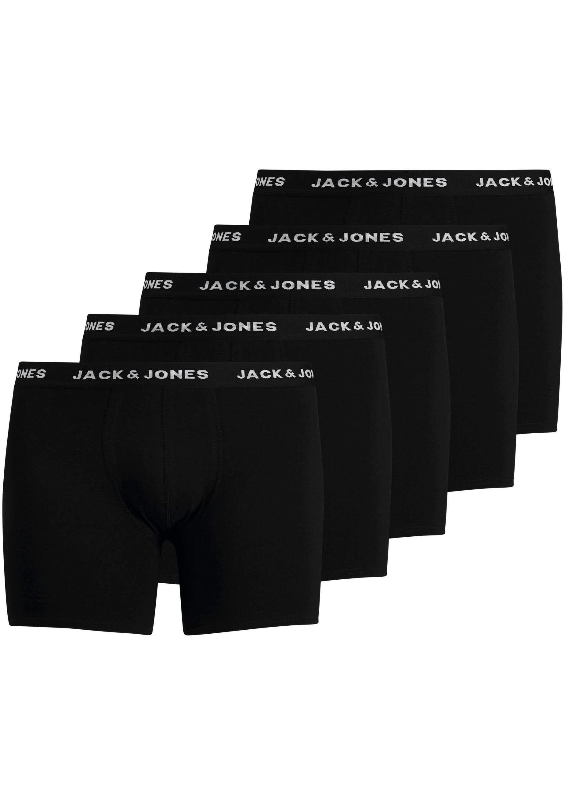 Image of Jack & Jones PlusSize Boxershorts "JACHUEY mit leichtem Komfort im 5er-Pack" Packung, 5er-Pack, 5 Stk. unifarben, casual, regular fit, Baumwollmischung
