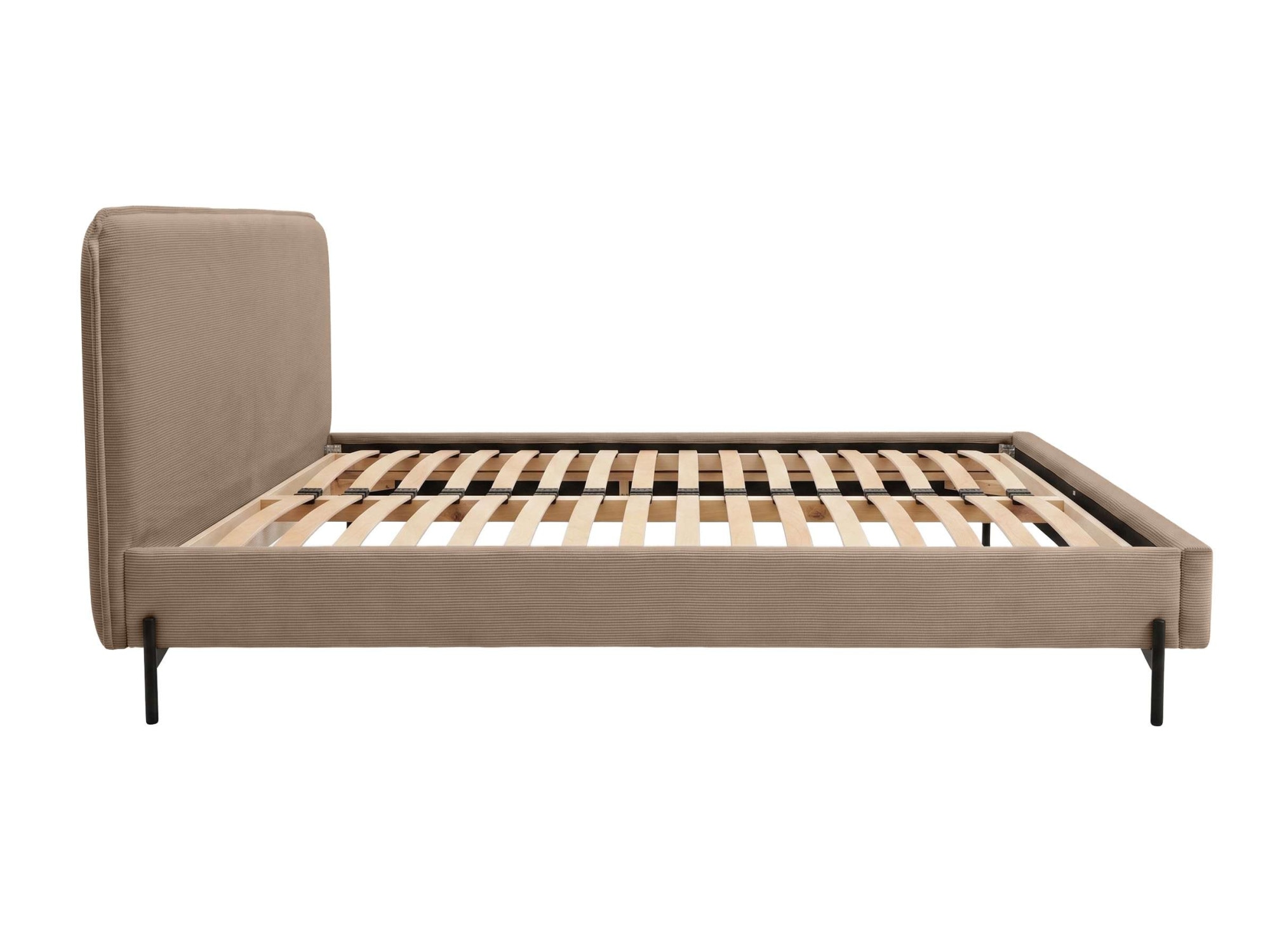 Home affaire Polsterbett »LAVOISIER Bettgestell mit Lattenrost, Breite 140/160/180/200 cm, Cord« Rahmenbett mit Kopfteil, ohne Matratze und Topper