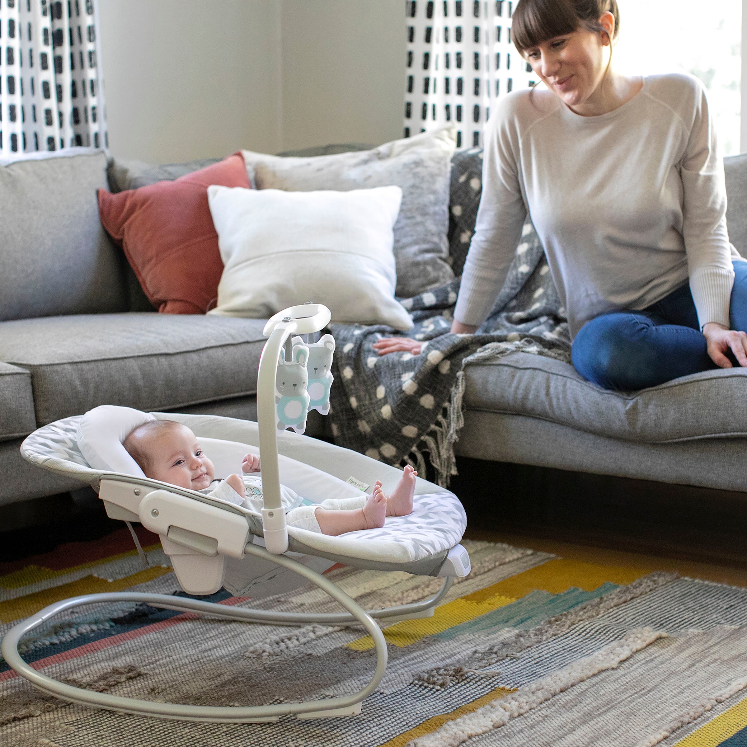 ingenuity Transat pour bébé »SimpleComfort Compact Soothing Swing & Rocker - Raylan« mit Sound-Effekt