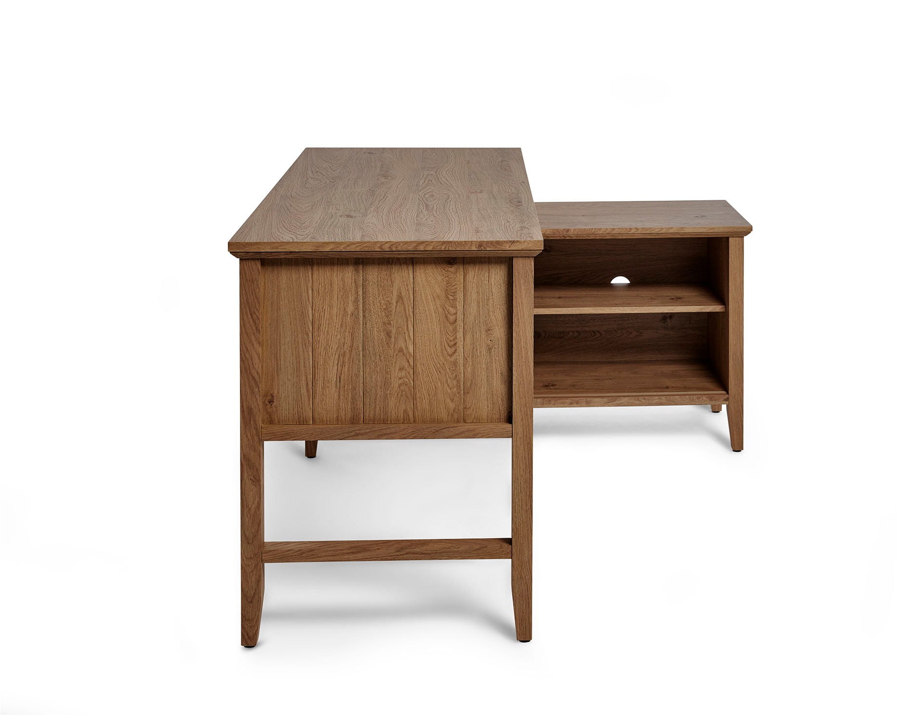 Jahnke Bureau d'angle »CLASSIC C 145 E« montage réversible, avec porte coulissante, dimensions 144,9 x 120 cm