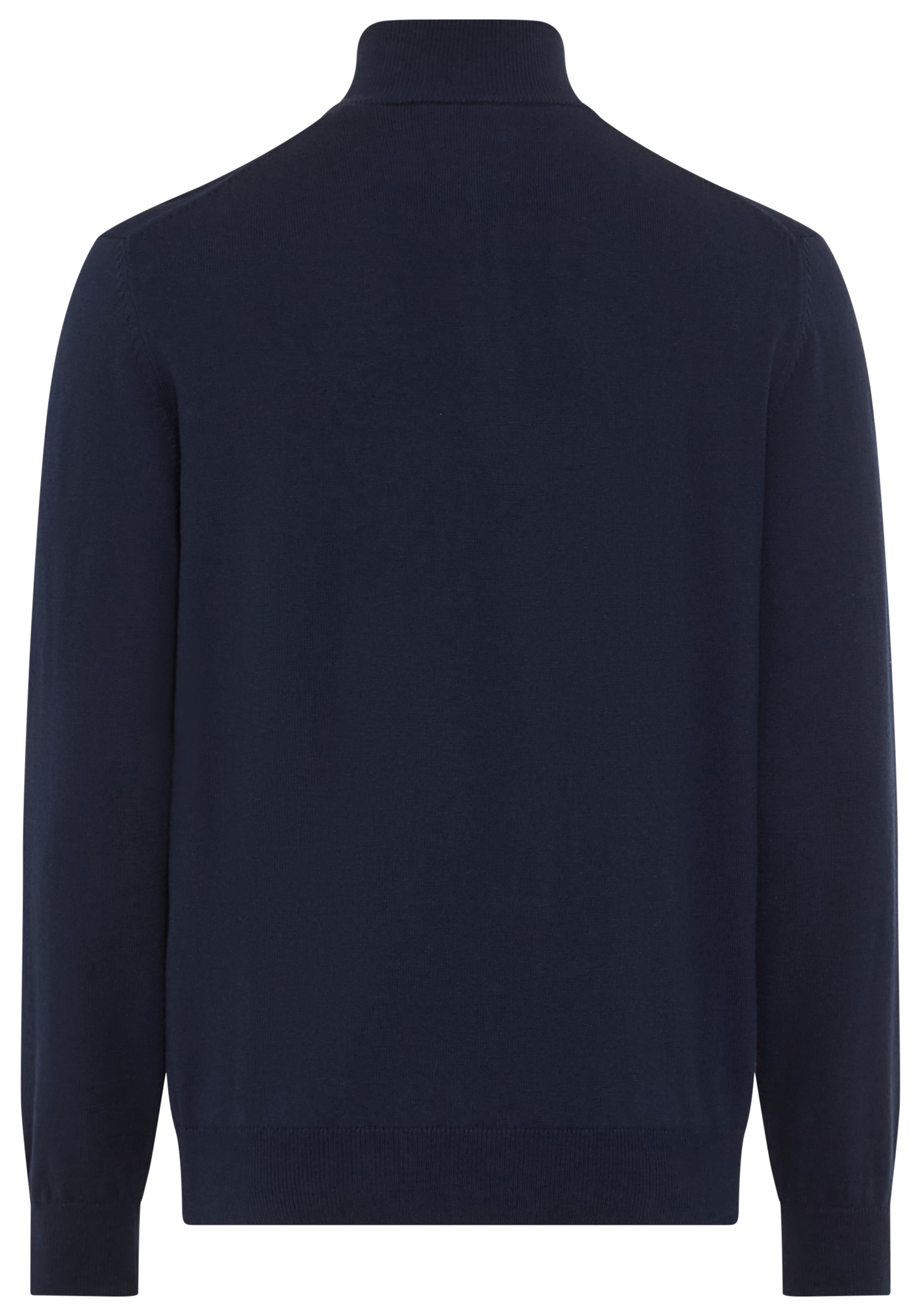 Gant Stehkragenpullover »COTTON/WOLL HALF ZIP« mit Rippstrick-Details, normale Passform