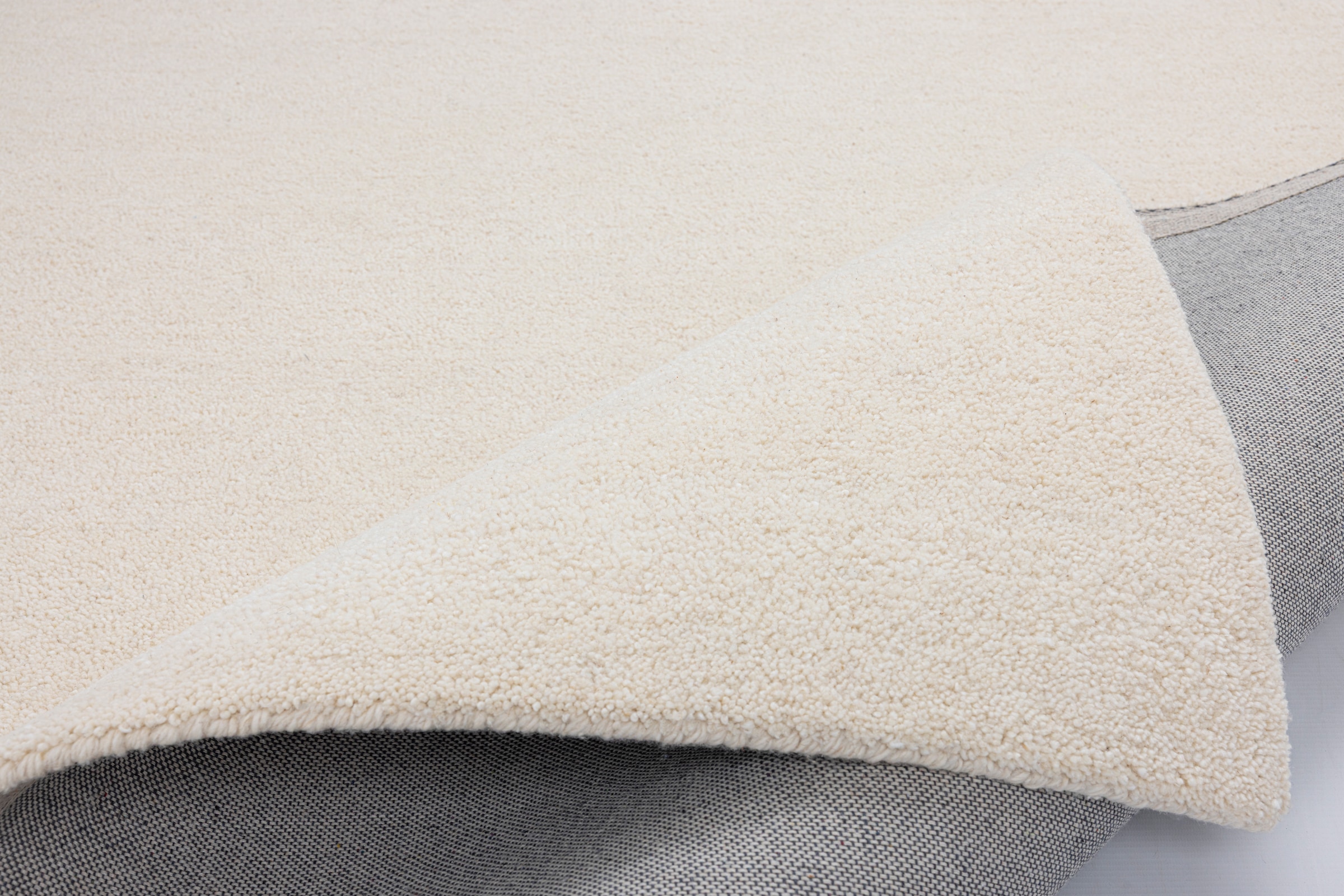 THEKO Tapis en laine »Royal Berber Uni« Rectangulaire 18 mm Höhe Berber Optik, reine Wolle, ideal im Wohnzimmer & Schlafzimmer