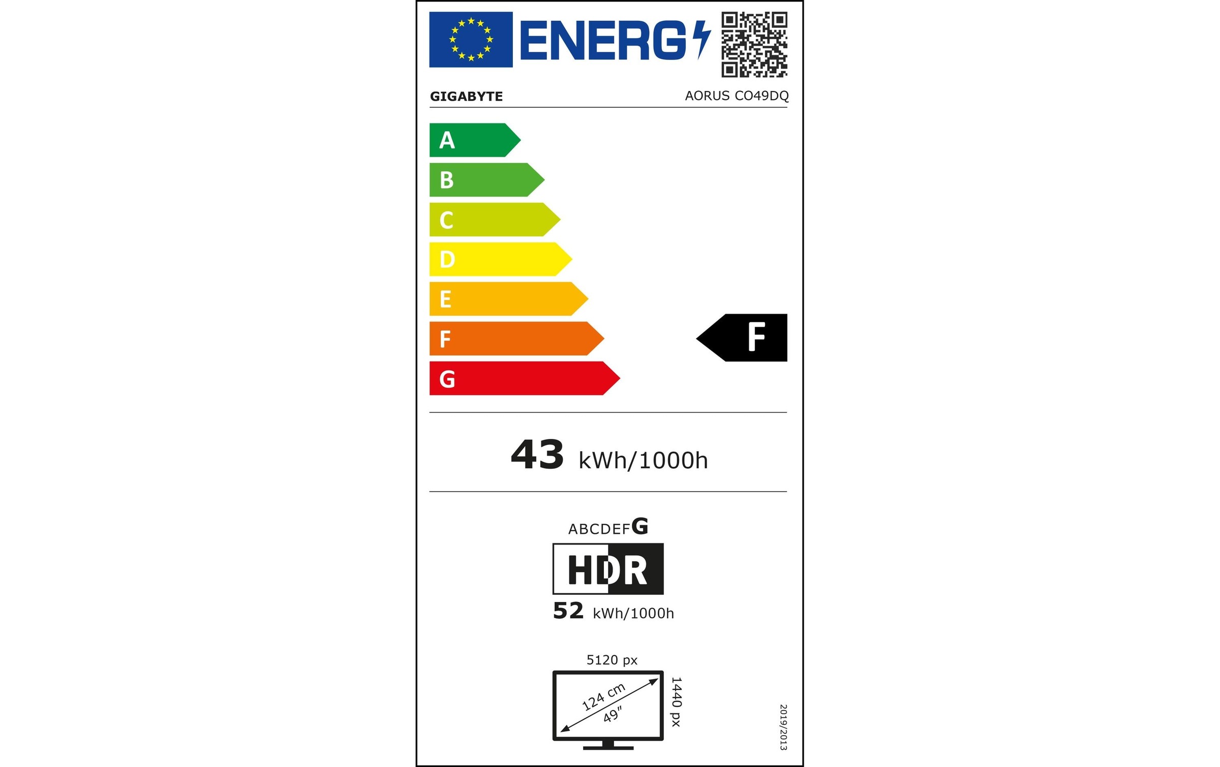 Gigabyte Curved-Gaming-Monitor »Aorus CO49DQ« 124,46 cm/49 ″  5120 x 1440 px 0,03 Reaktionszeit 144 Hz