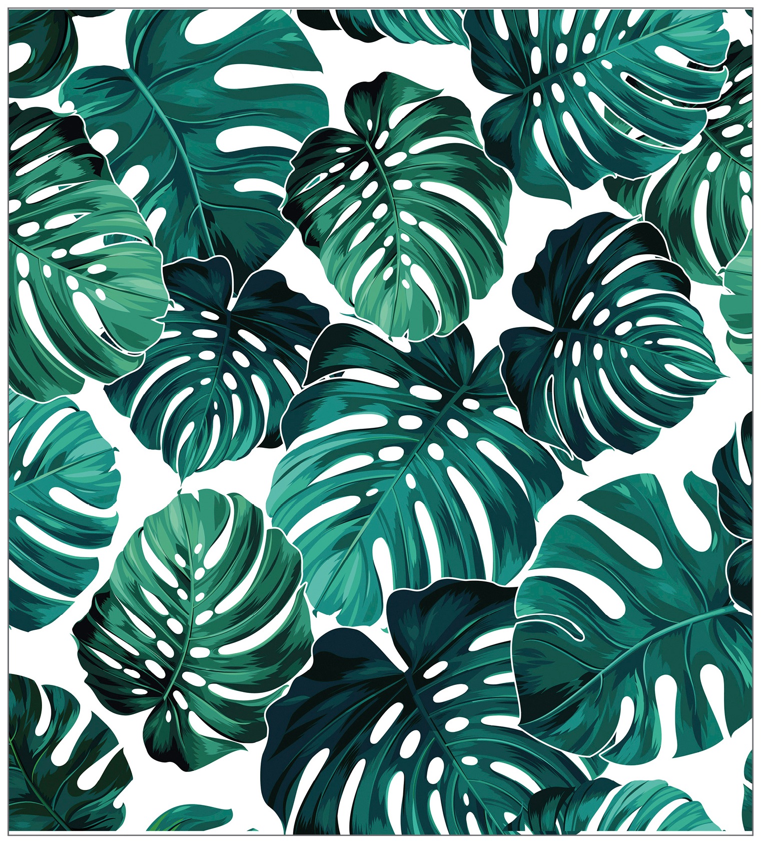 Image of MySpotti Fensterfolie »Look Monstera«, halbtransparent, glattstatisch haftend, 90 x 100 cm, statisch haftend bei Ackermann Versand Schweiz