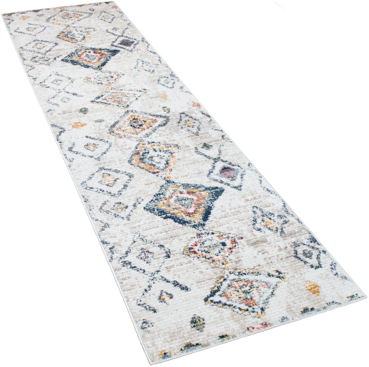 Image of Paco Home Läufer »Kayacik 575«, rechteckig, 8 mm Höhe, Teppich-Läufer, Kurzflor, Rauten Muster, ideal im Flur & Schlafzimmer bei Ackermann Versand Schweiz