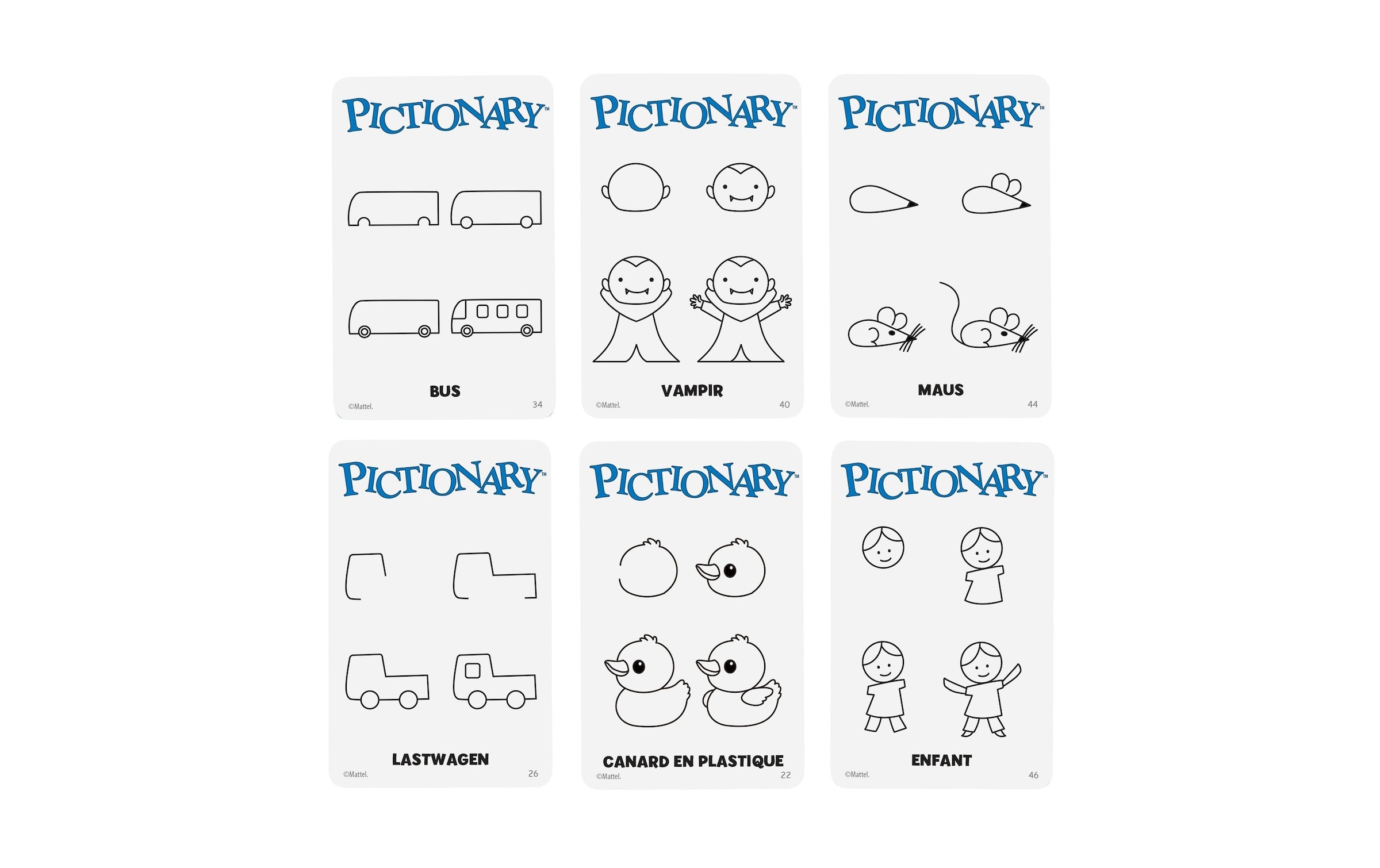 Mattel games Spiel »Familienspiel Pictionary Core, DE«