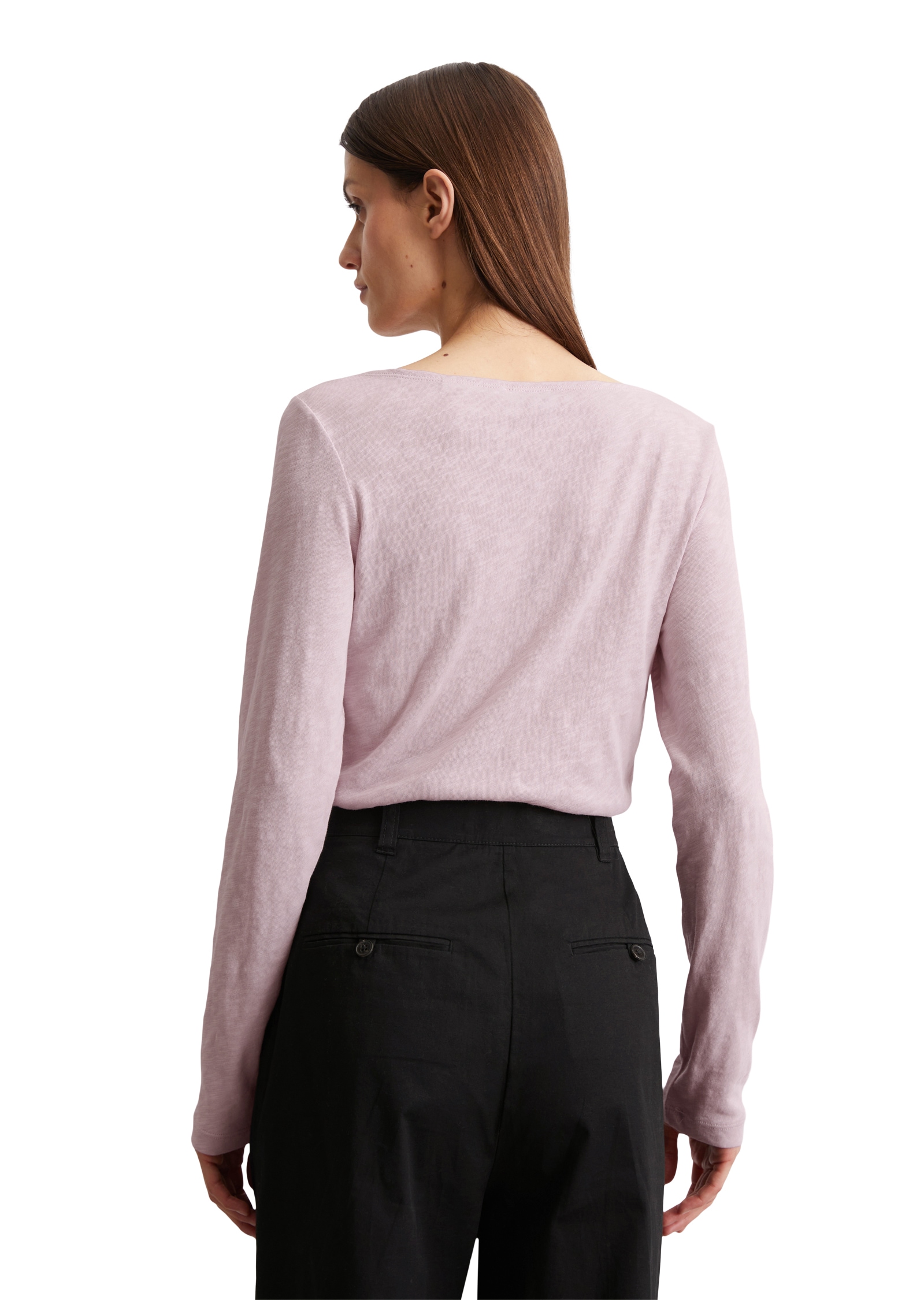 Marc O'Polo Langarmshirt, mit Flammgarn-Struktur
