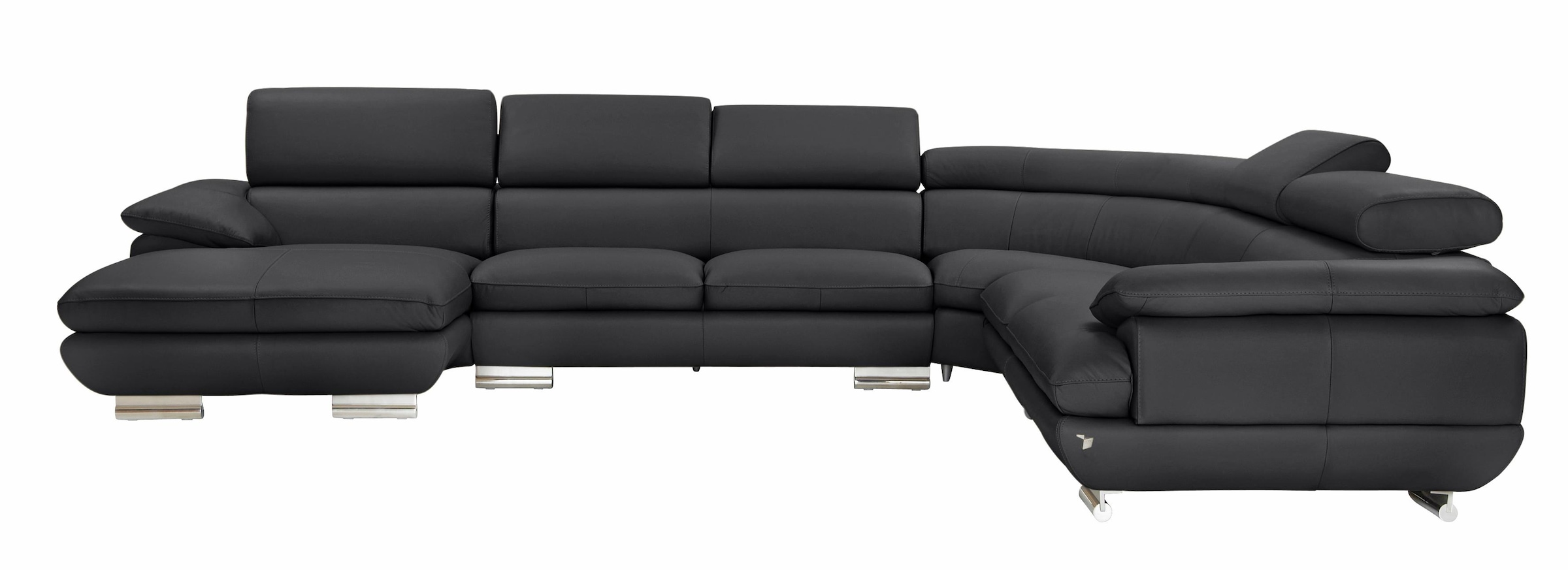 CALIA ITALIA Wohnlandschaft »Magic, italienisches Sofa zum Träumen, erstklassiger Sitzkomfort«, verstellbaren Kopfstützen zum Relaxen, in 2 Lederqualitäten, U-Form