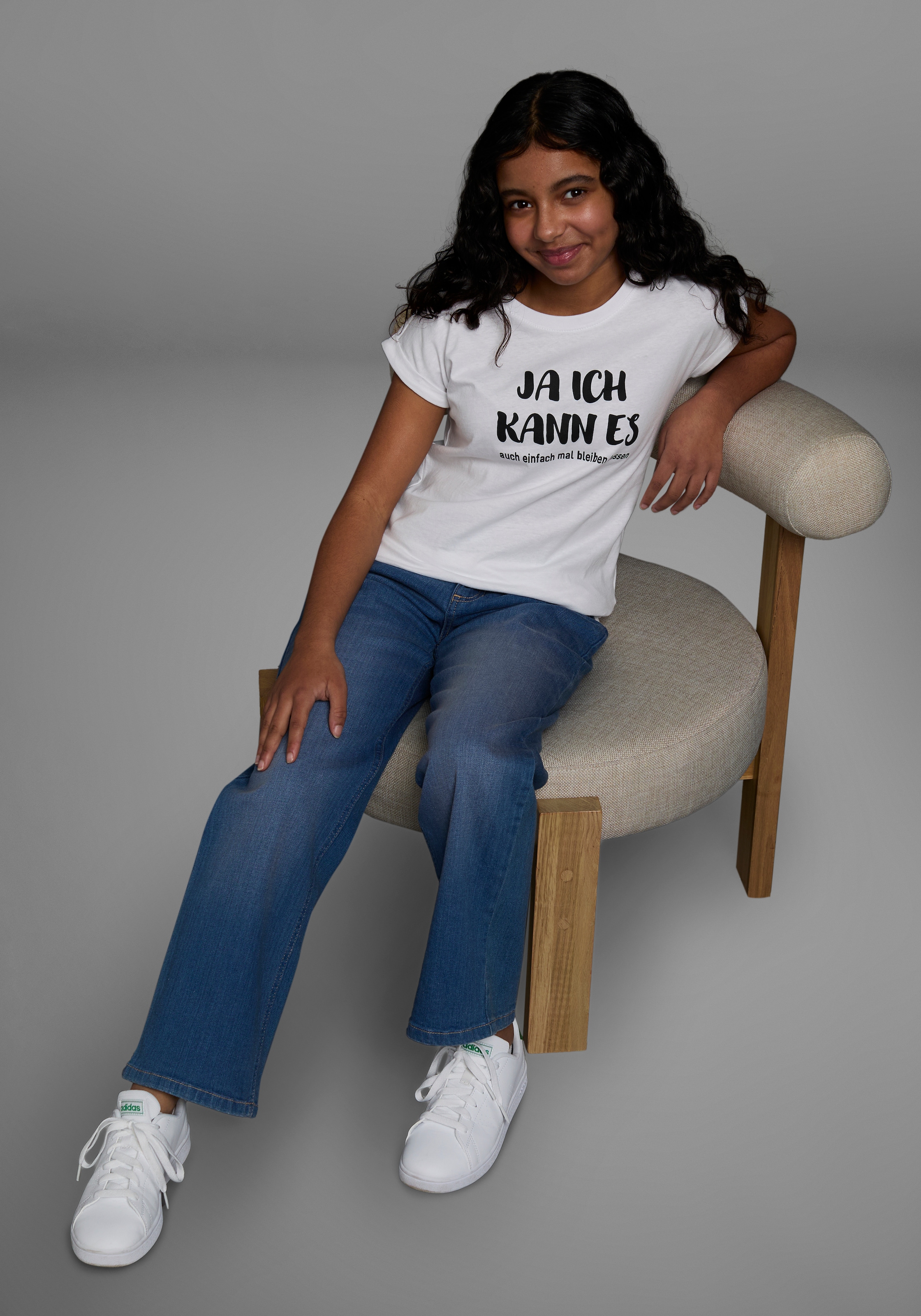 KIDSWORLD T-Shirt »Ja ich kann es ...«, Kurzarm, bequeme Passform, mit coolen Statements