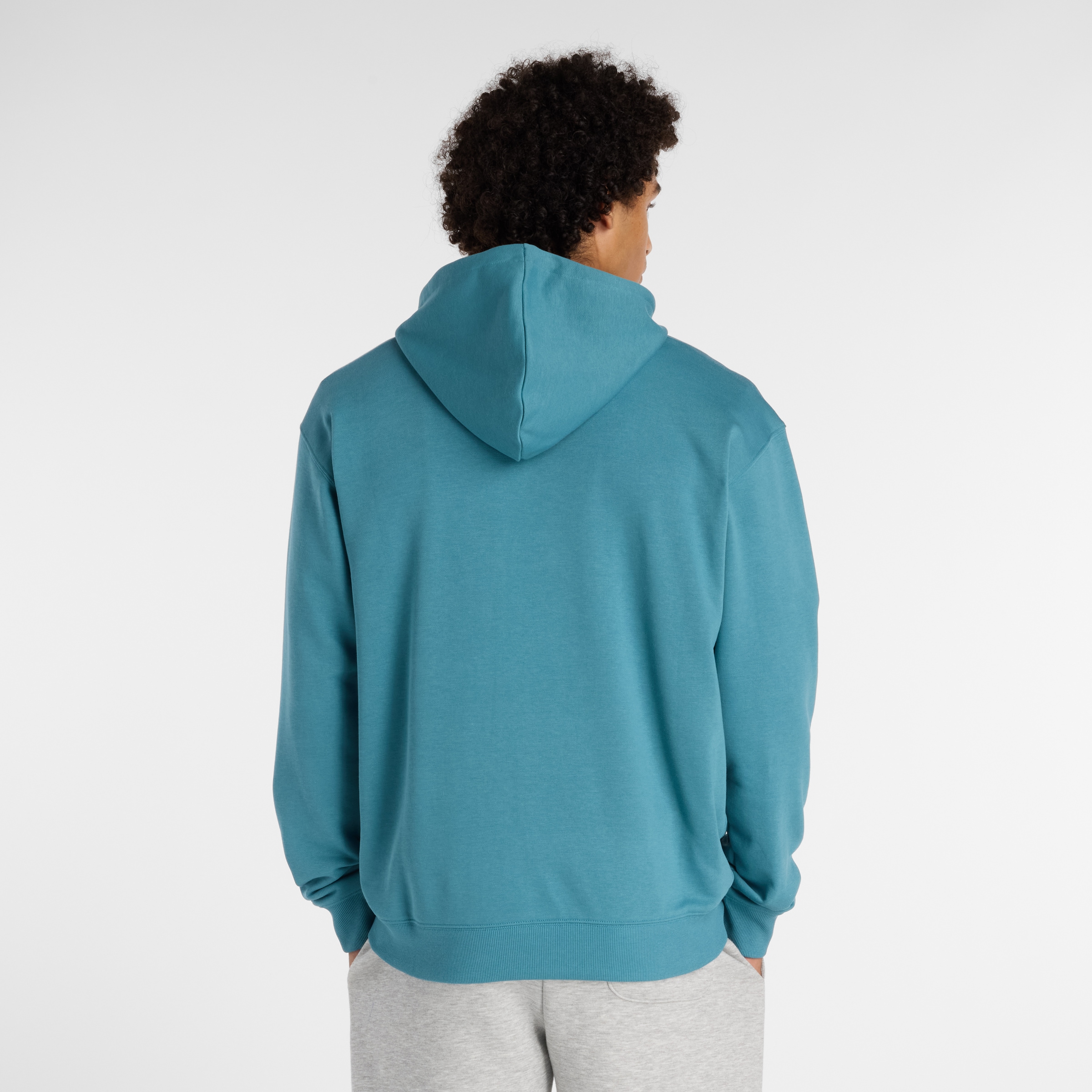 New Balance Sweat à capuche »AAZ Mens Lifestyle Hoodie BIG TEAL«, sportlicher Stil, aus Baumwolle und Polyester, mit Kapuze
