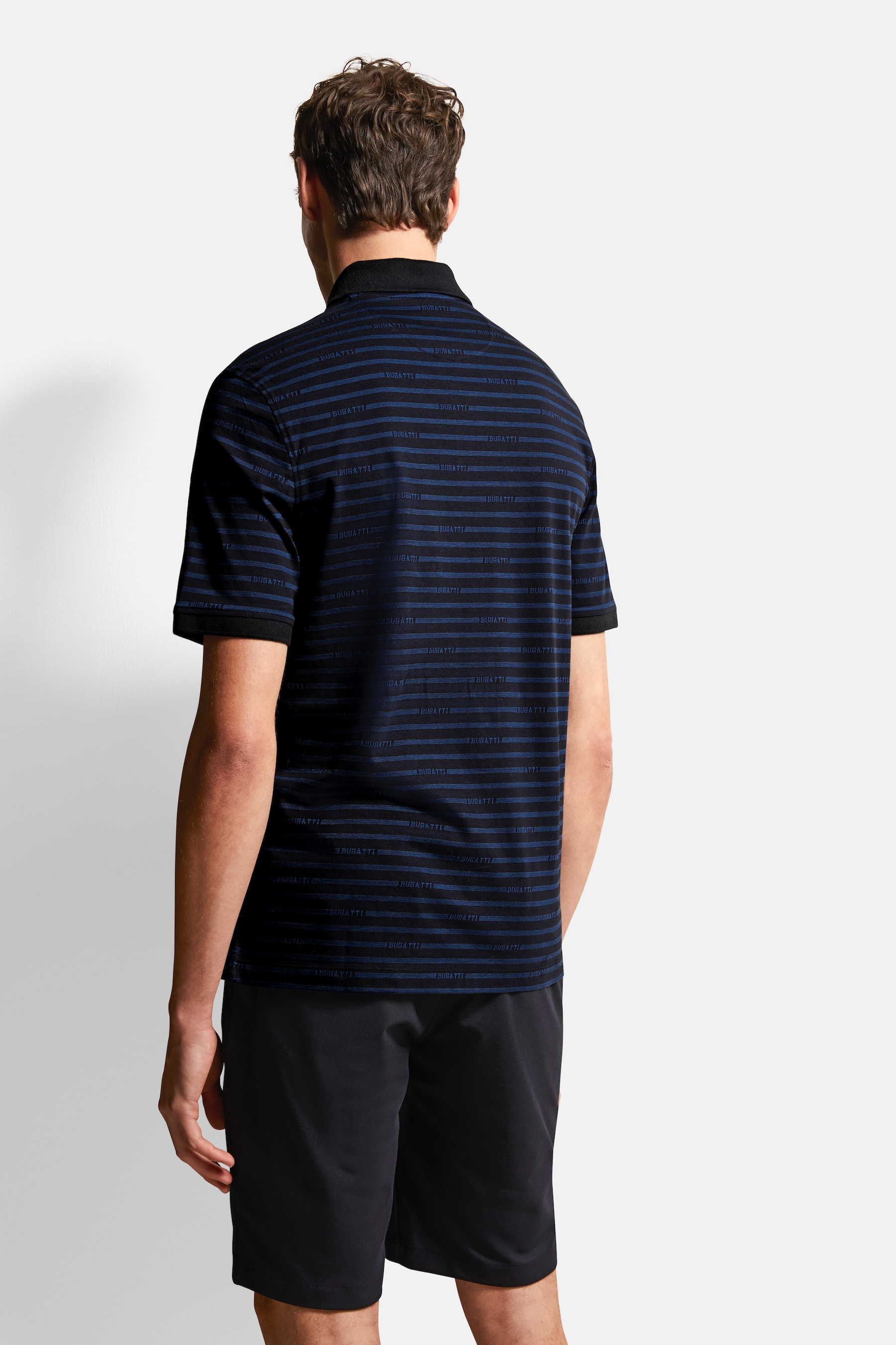 bugatti Poloshirt mit Logo-Schriftzug