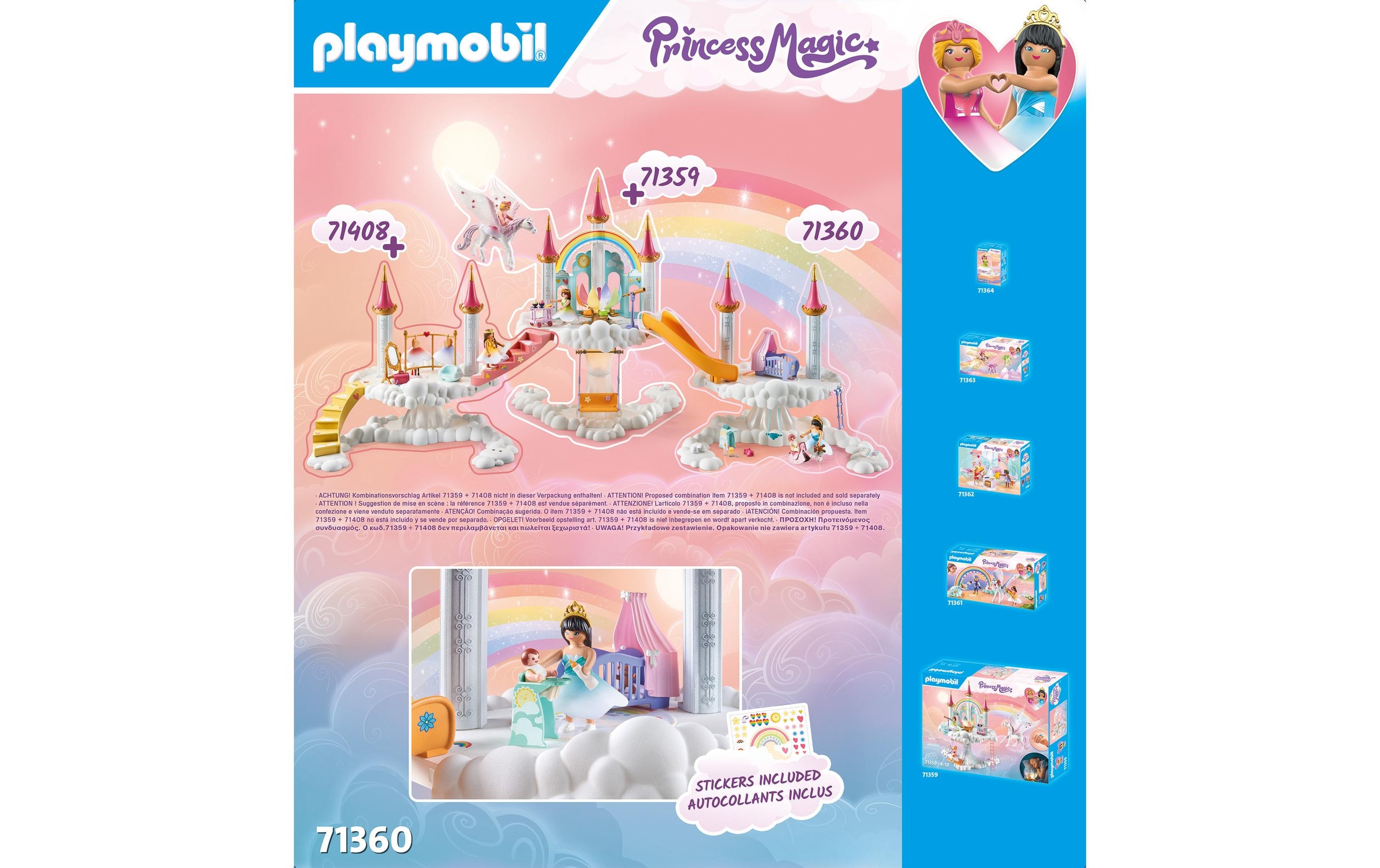 Playmobil® Spielbausteine »Princess Magic Himmlische Babywolke 71360«, (63 St.)