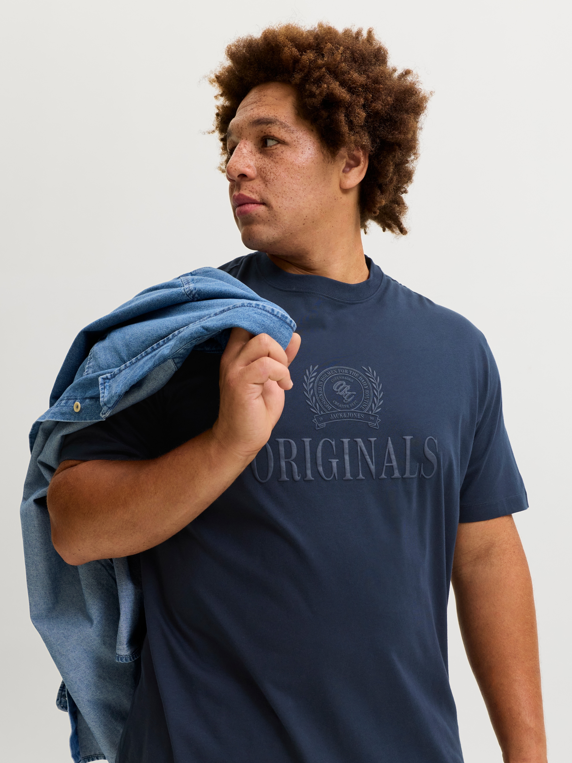 Jack & Jones PlusSize T-shirt »JORFREDERIKSBERG MONOGRAM TEE SS CN PLS« Coton,,