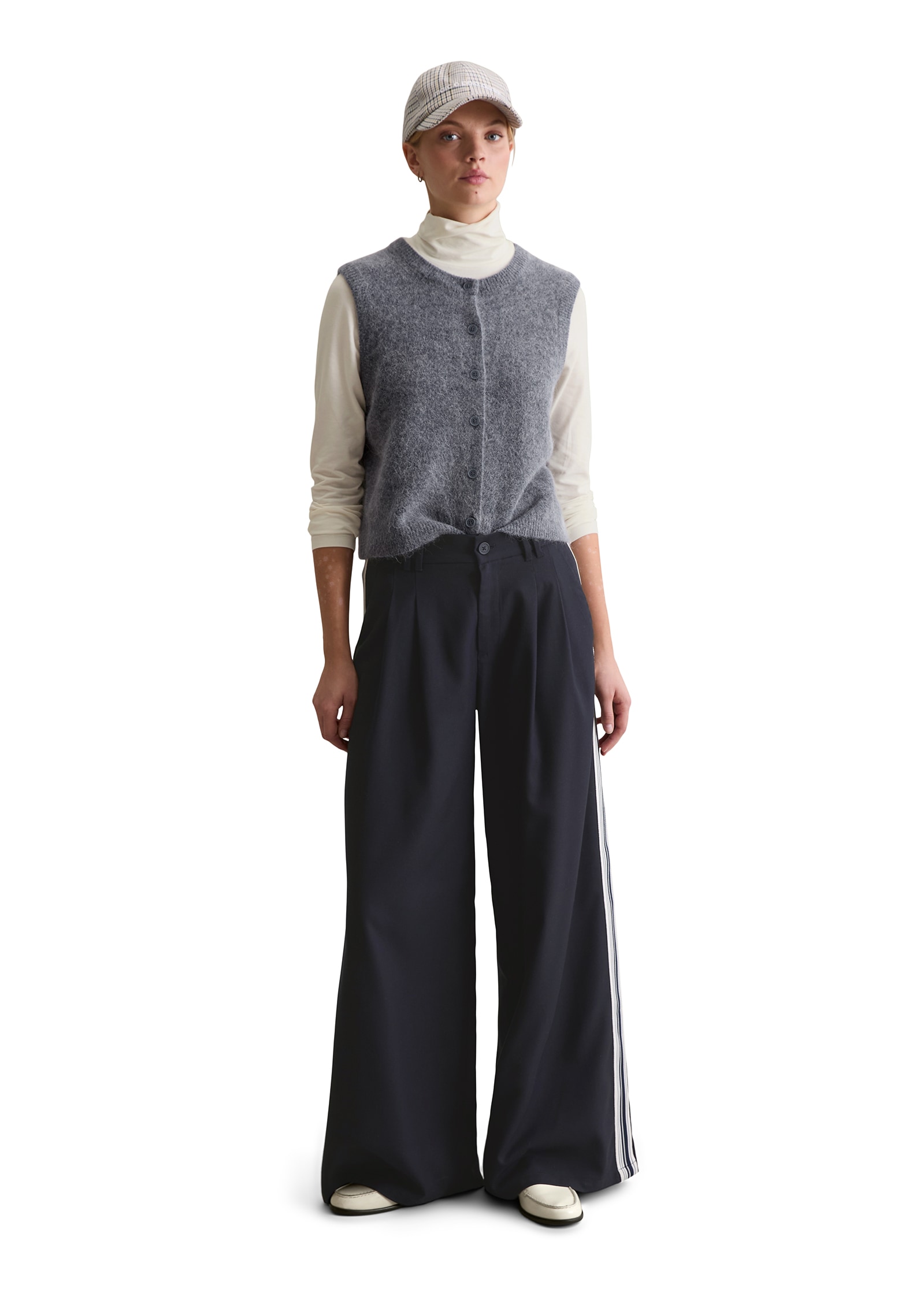 Marc O'Polo DENIM Gilet tricoté »regular fit aus Alpakawolle-Wolle-Mix«