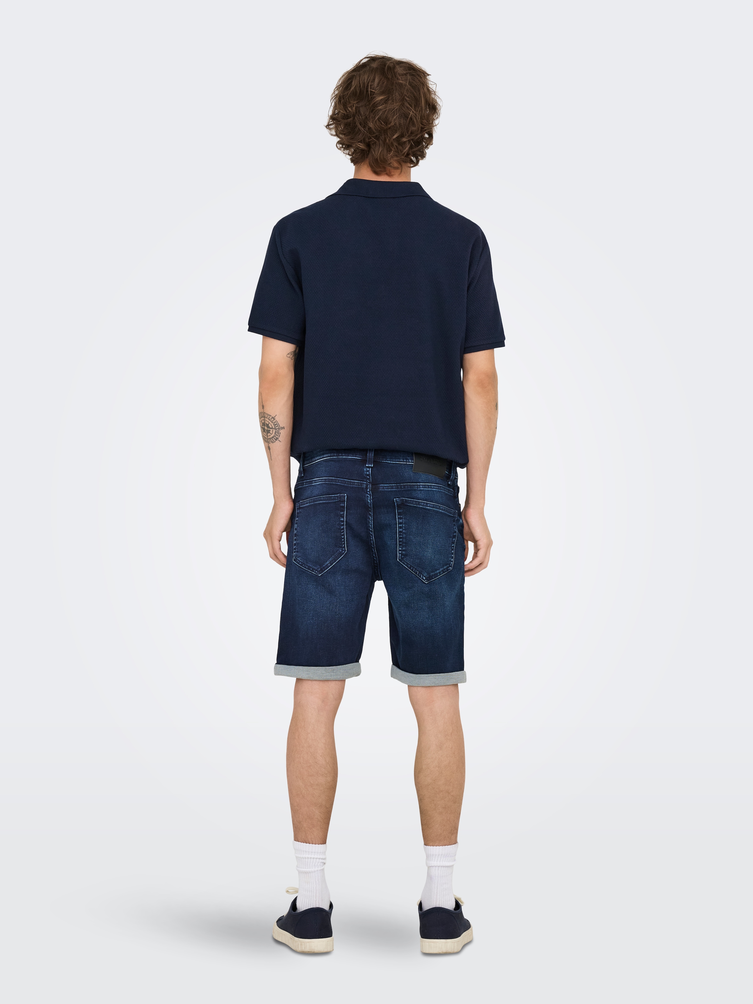 ONLY & SONS Jeansshorts »ONSPLY JOG DBD 0025 ANA DNM SHORTS NOOS« Baumwollmischung, regular fit