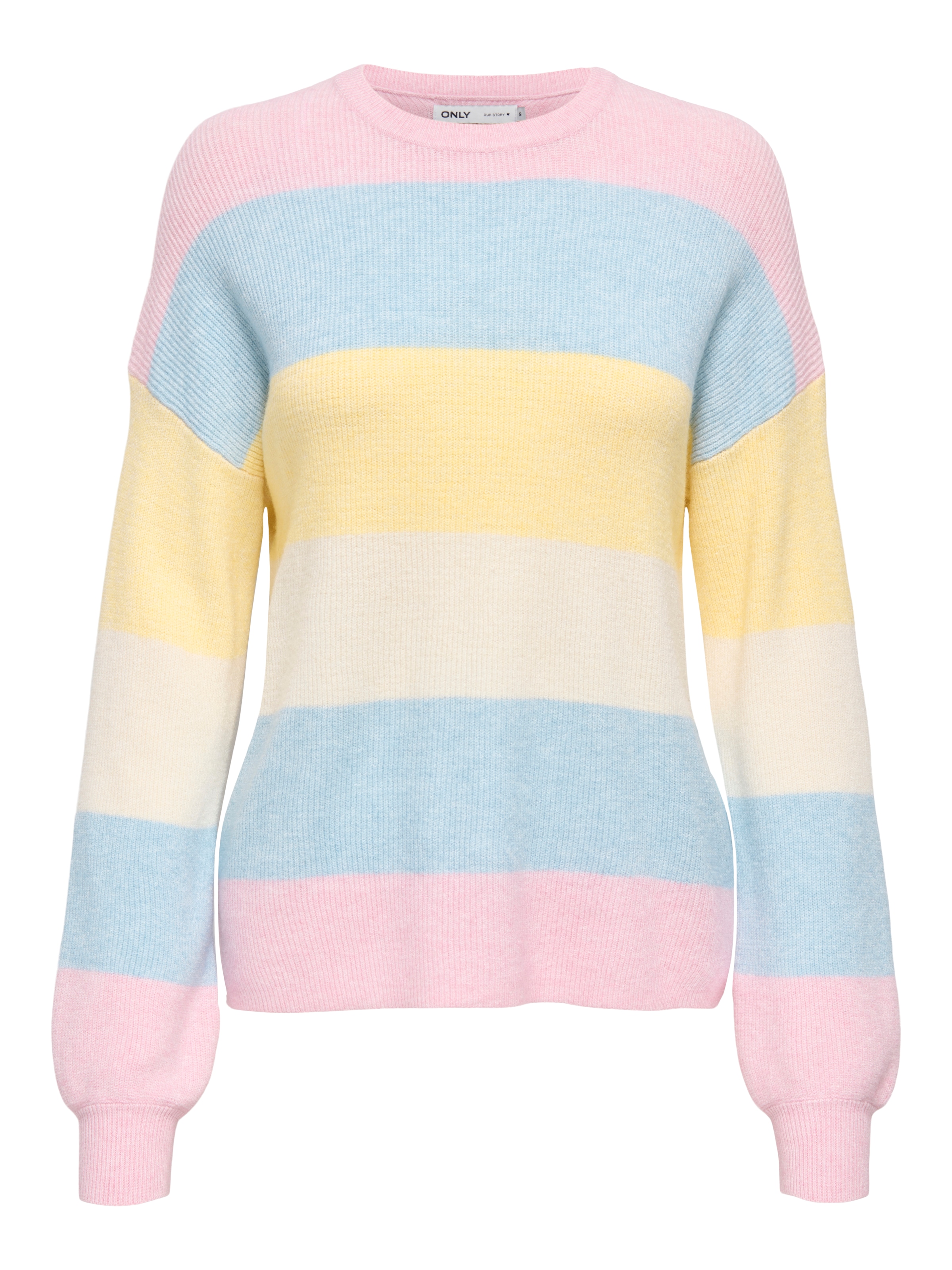 ONLY Pull en tricot »ONLATIA L/S STRIPE PULLOVER KNT NOOS« mélange viscose, coupe régulière