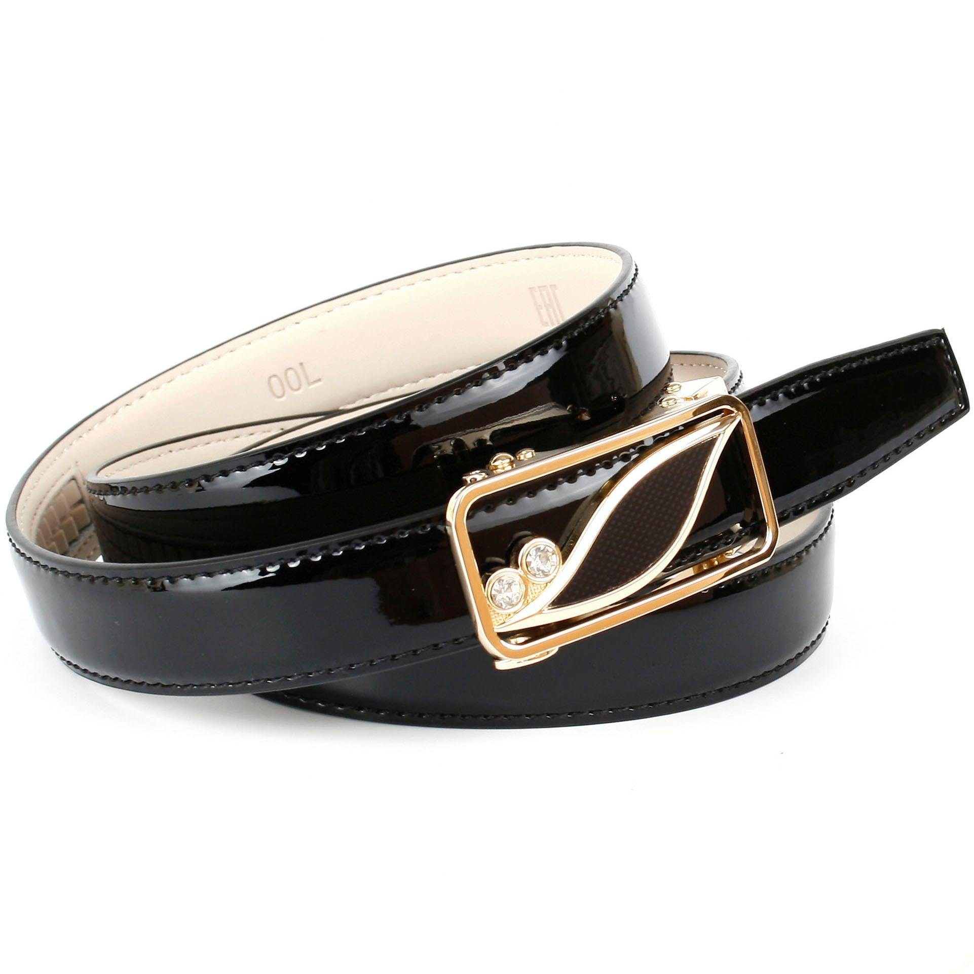 Image of Anthoni Crown Ledergürtel, Traumhafter Automatik Lackgürtel in schwarz bei Ackermann Versand Schweiz