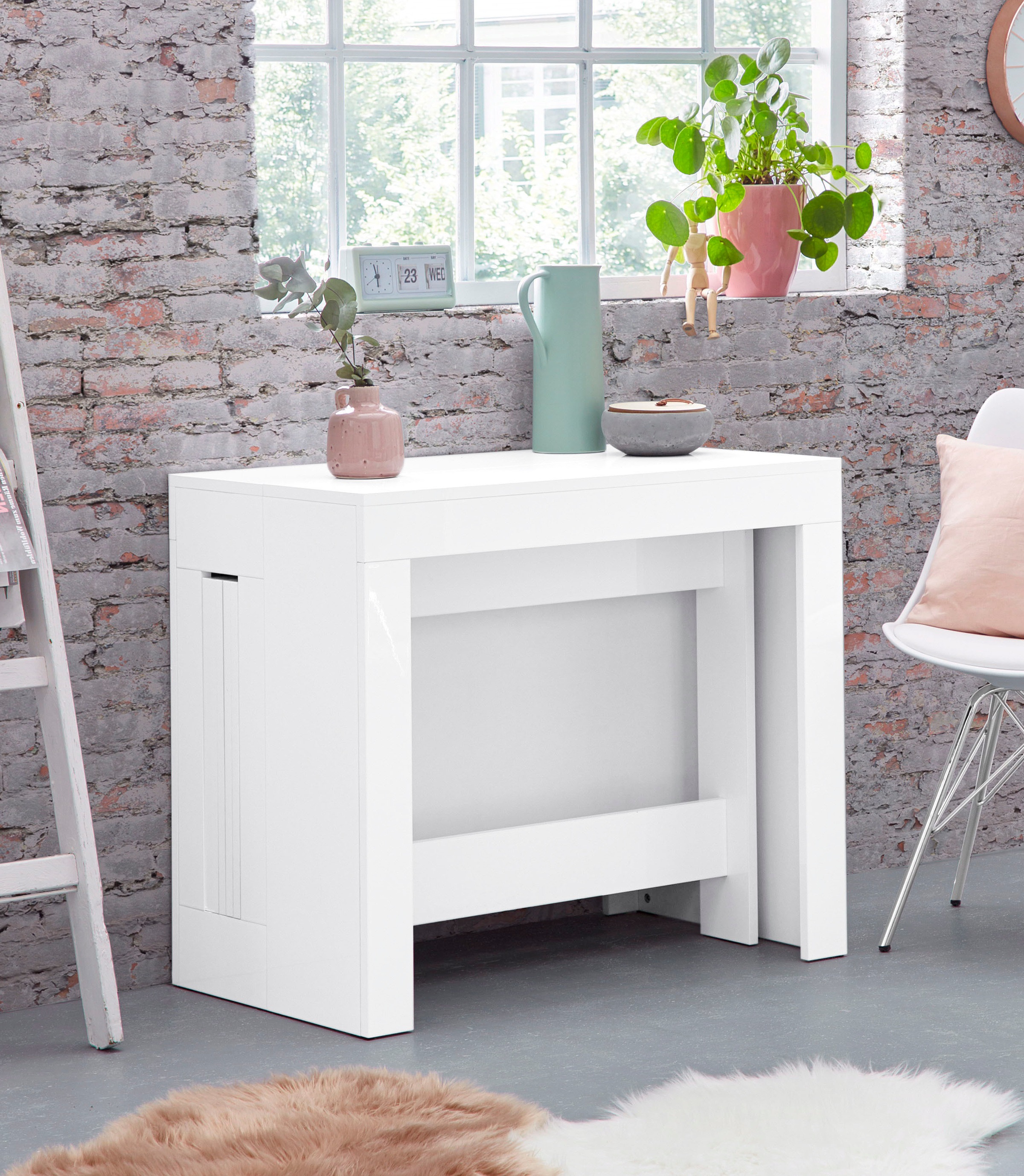 Home affaire Esstisch "Praktika, Küchentisch, Wohnzimmertisch, Speisetisch" mit Auszugsfunktion, ausziehbar von 50 cm auf 300 cm