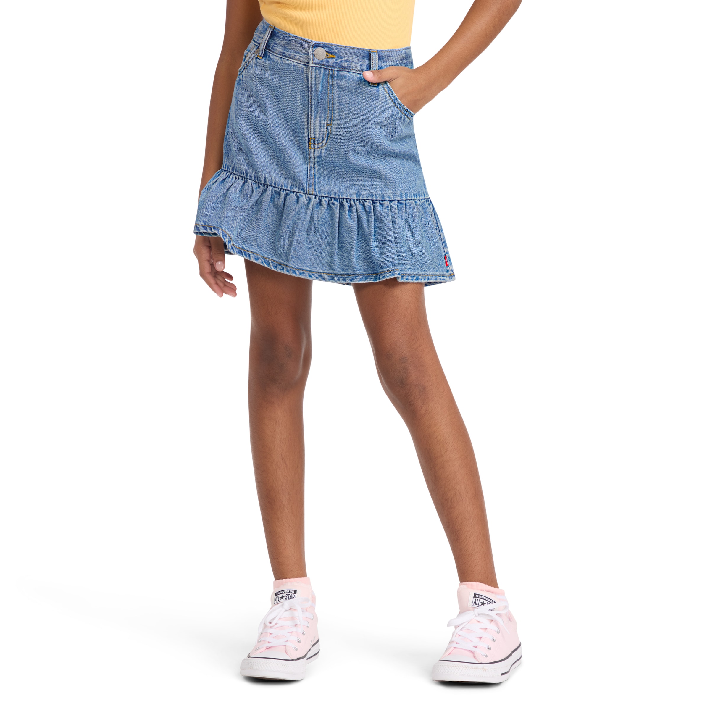 Image of Levis Kids Minirock "LVG FLOUNCE SKORT" for Girls, halb Shorts halb Rock, im 5-Pocket-Style