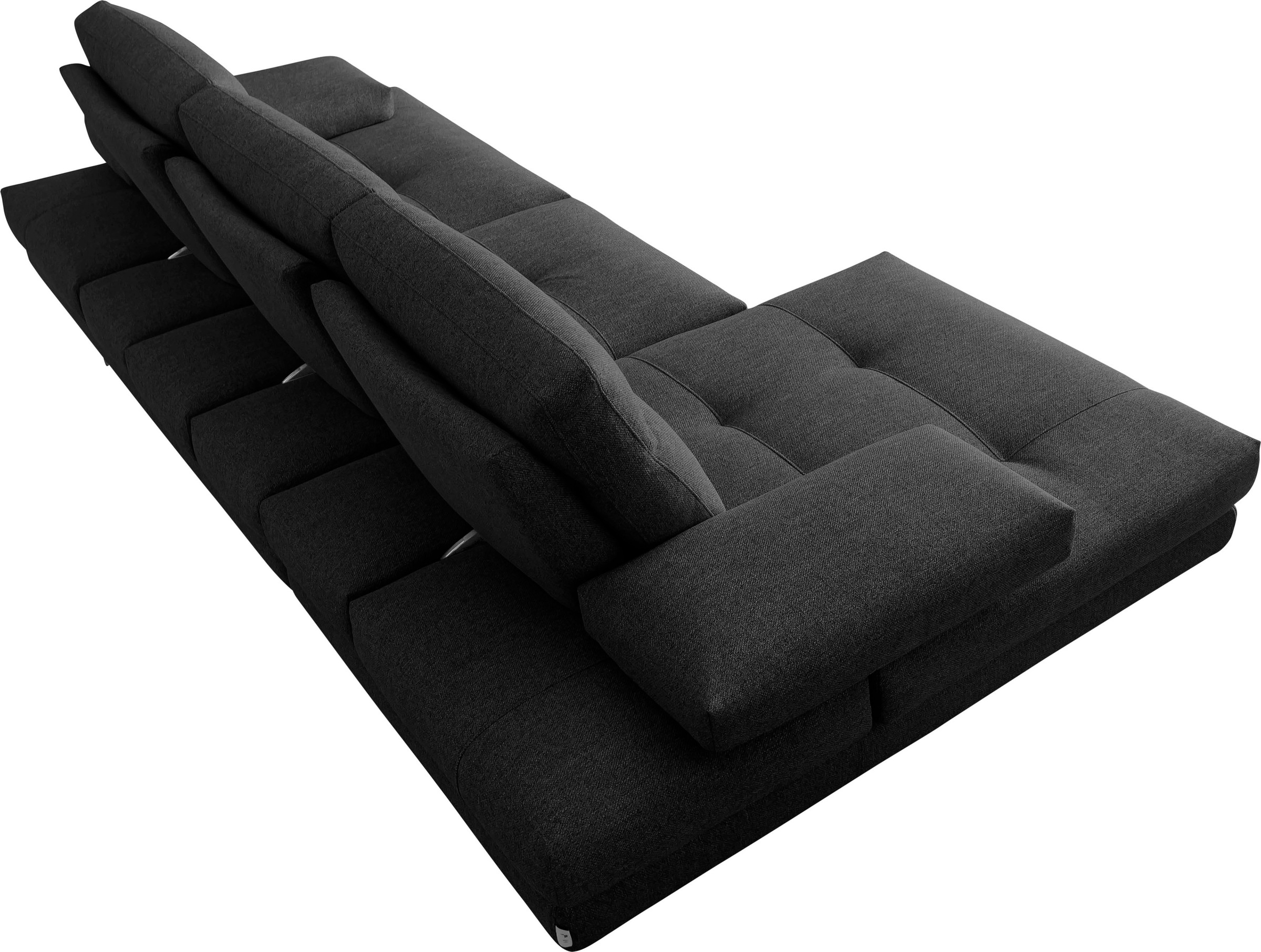 CALIA ITALIA Ecksofa »Toby Wing, L-Form, Designsofa mit sensationellem Sitzkomfort«, inklusive Sitztiefenverstellung, Füsse in chrom glänzend