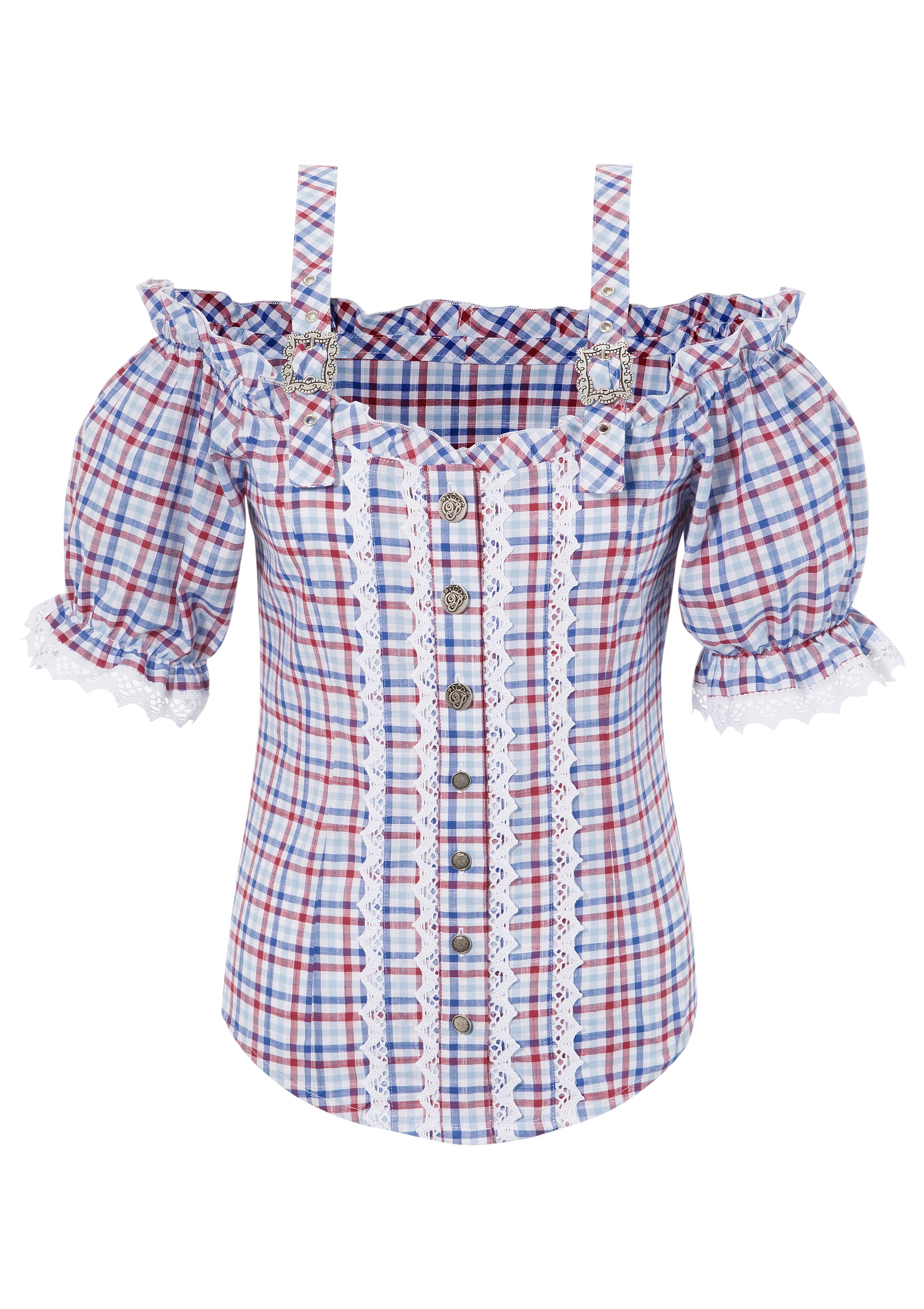 Trachtenbluse Damen im Karo-Look