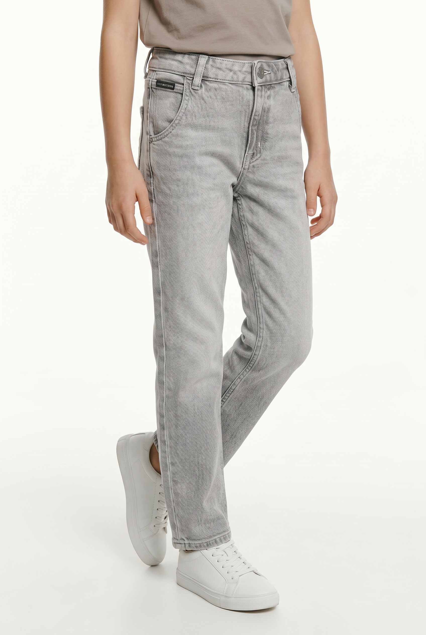 Image of Calvin Klein Jeans 5-Pocket-Jeans "BARREL SALT&PEPPER GREY" für Kinder bis 16 Jahre, Straight Fit, stone washed