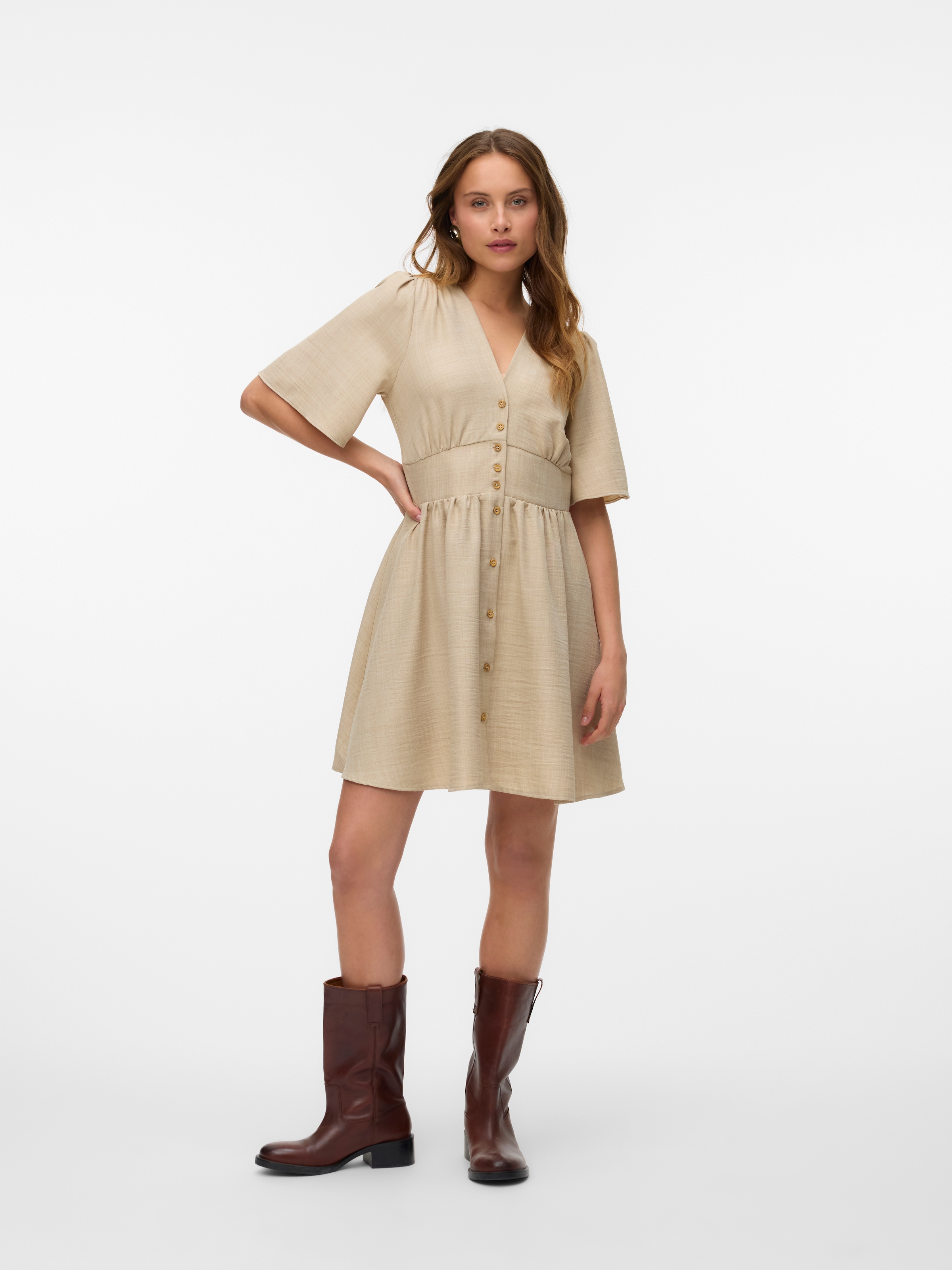 Vero Moda Minikleid »VMMELANEY 2/4 SHORT DRESS WVN NOOS«