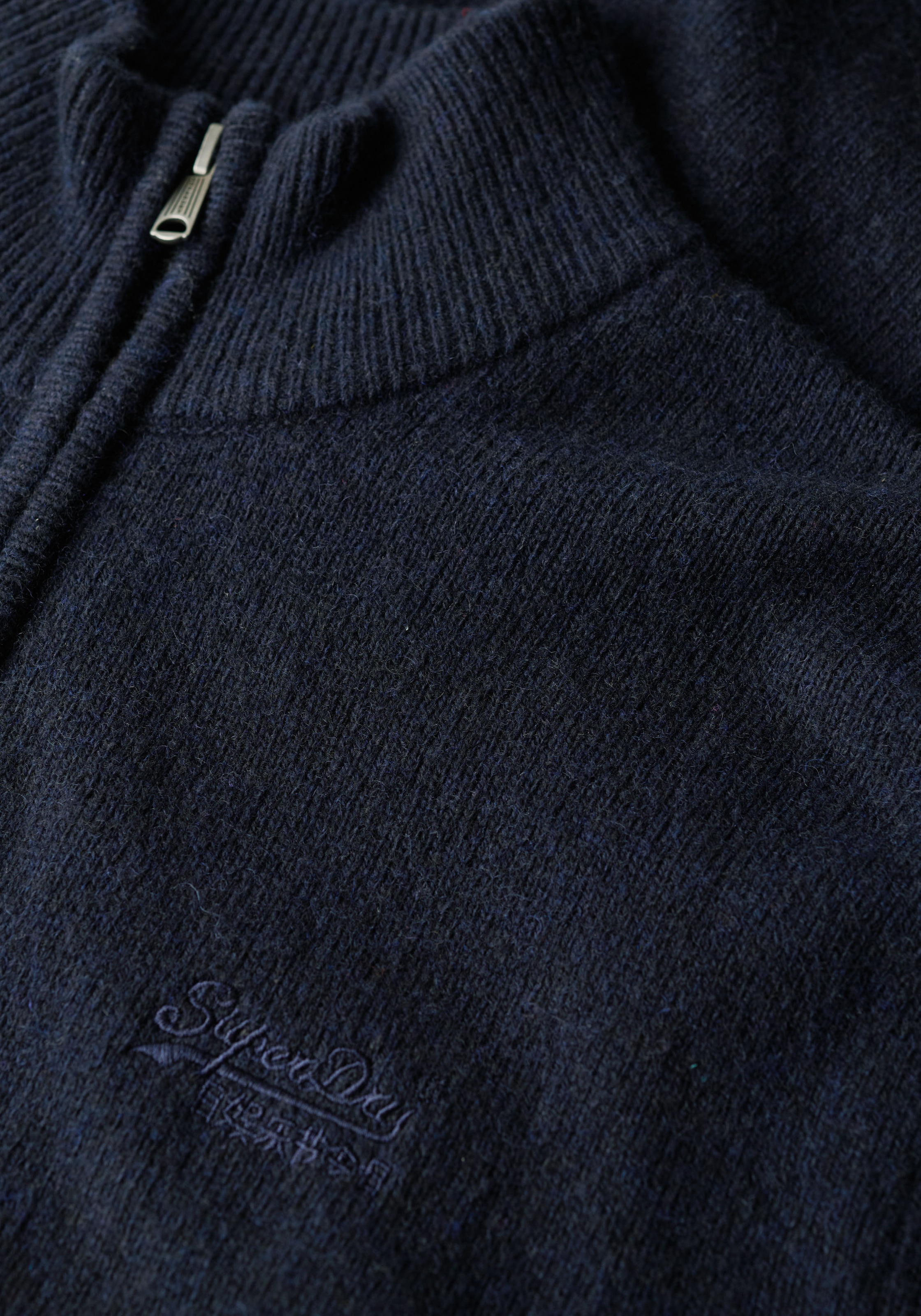 Superdry Strickpullover »ESSENTIAL EMB KNIT HALF ZIP«