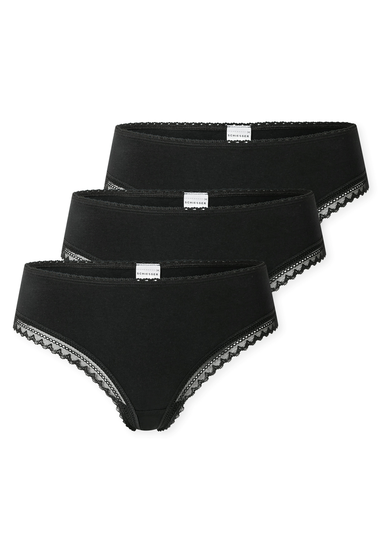 Image of Schiesser String "Modern Multipacks" Spitzenbänder, Baumwollmischung, Single Jersey