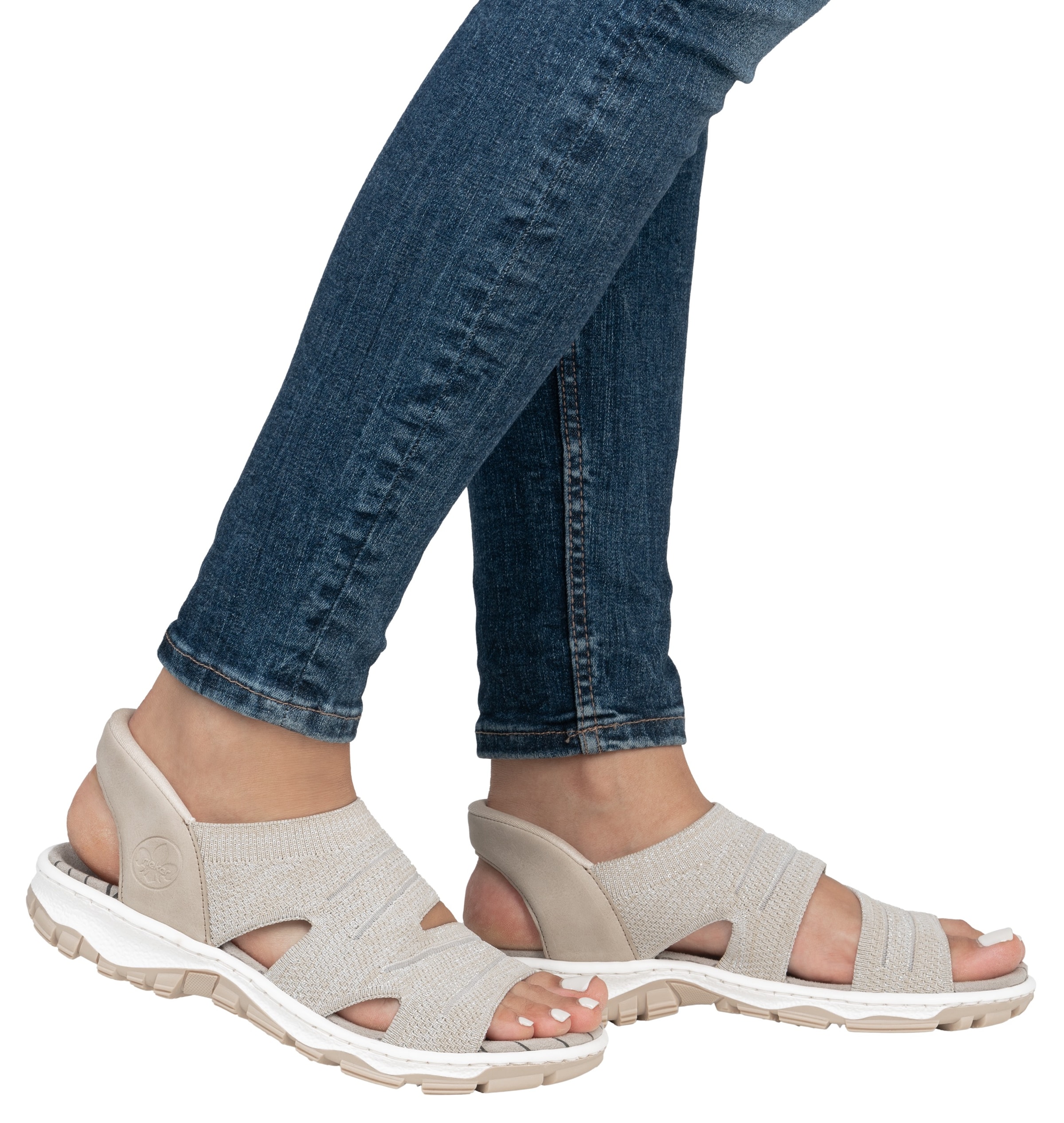 Rieker Sandale  Trekkingsandale, Outdoorsandale, Sommerschuh mit Elastik-Einschlupf